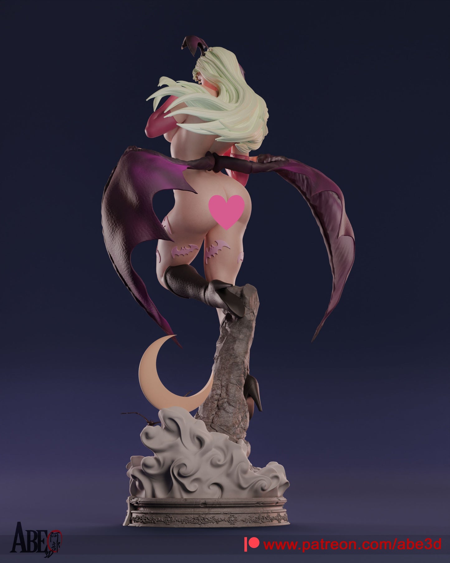 Morrigan NSFW - Unassembled and Unpainted Garage Kit - Model Designed by Abe3d