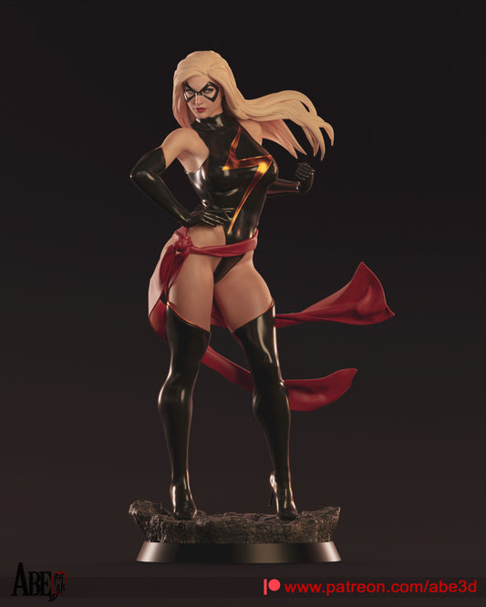 Ms Marvel - Unassembled and Unpainted Garage Kit - Model Designed by Abe3d