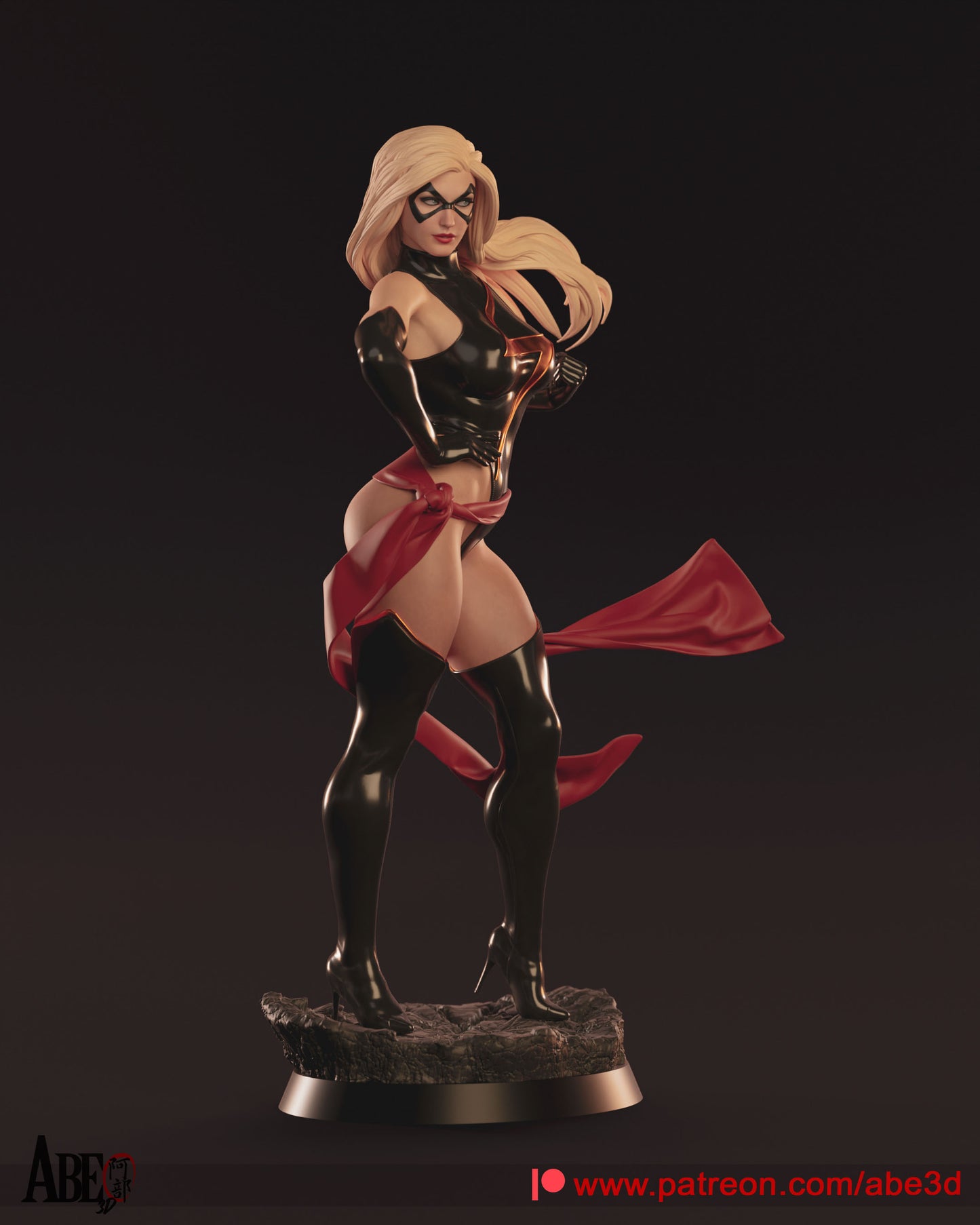 Ms Marvel - Unassembled and Unpainted Garage Kit - Model Designed by Abe3d