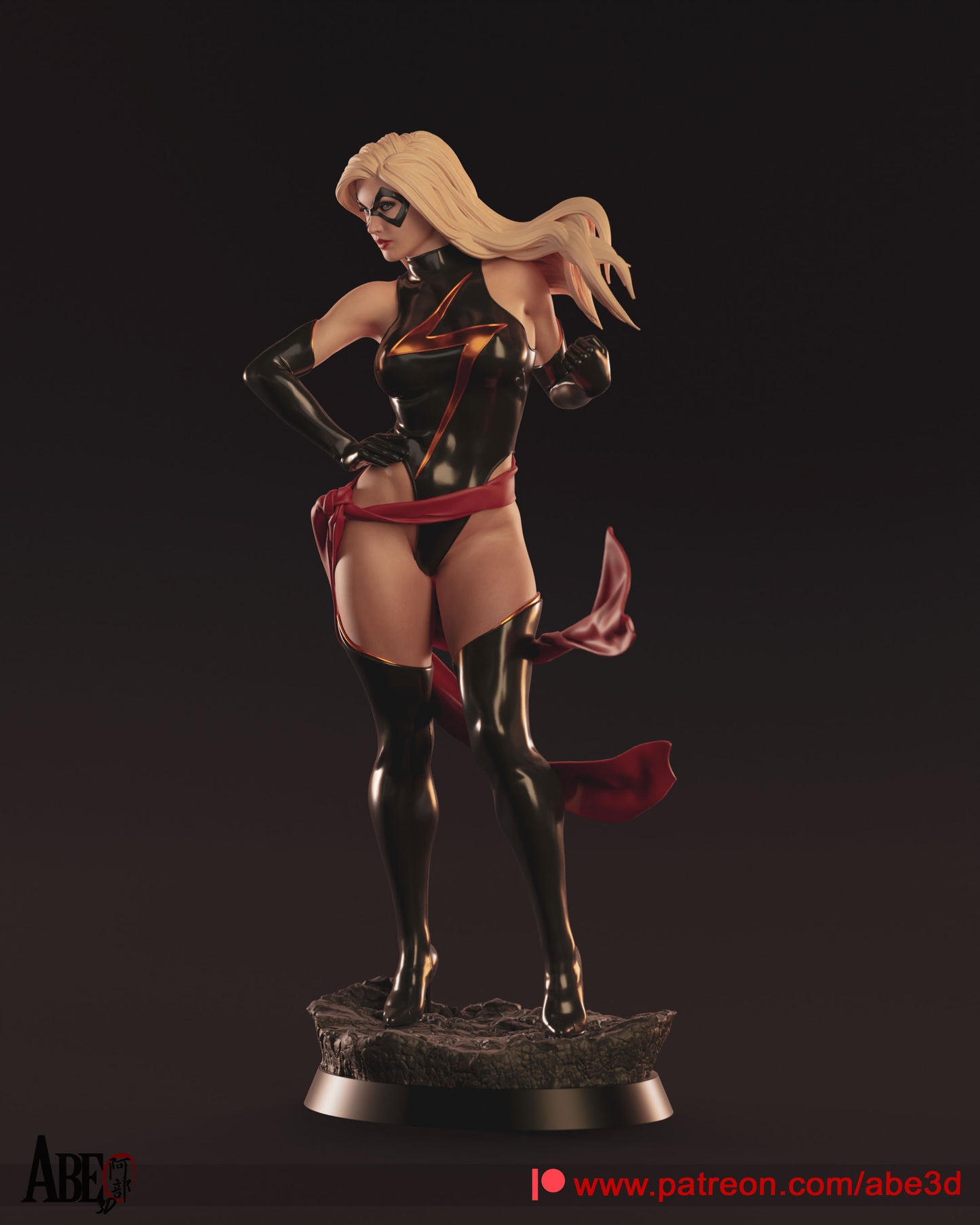 Ms Marvel - Unassembled and Unpainted Garage Kit - Model Designed by Abe3d