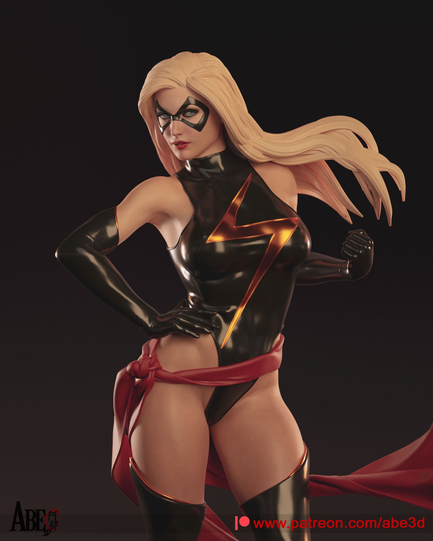 Ms Marvel - Unassembled and Unpainted Garage Kit - Model Designed by Abe3d