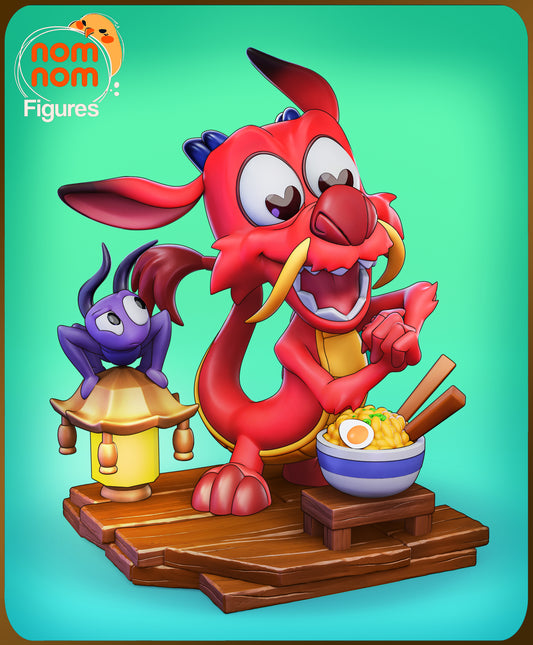 Chibi Mushu - Unassembled and Unpainted Garage Kit - Model Designed by NomNom Figures