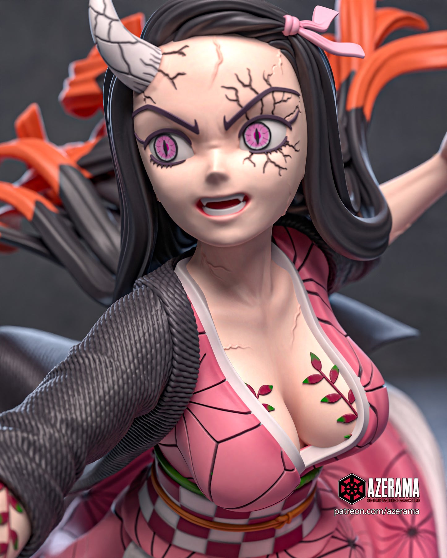 Nezuko - Unassembled and Unpainted Garage Kit - Model Designed by Azerama