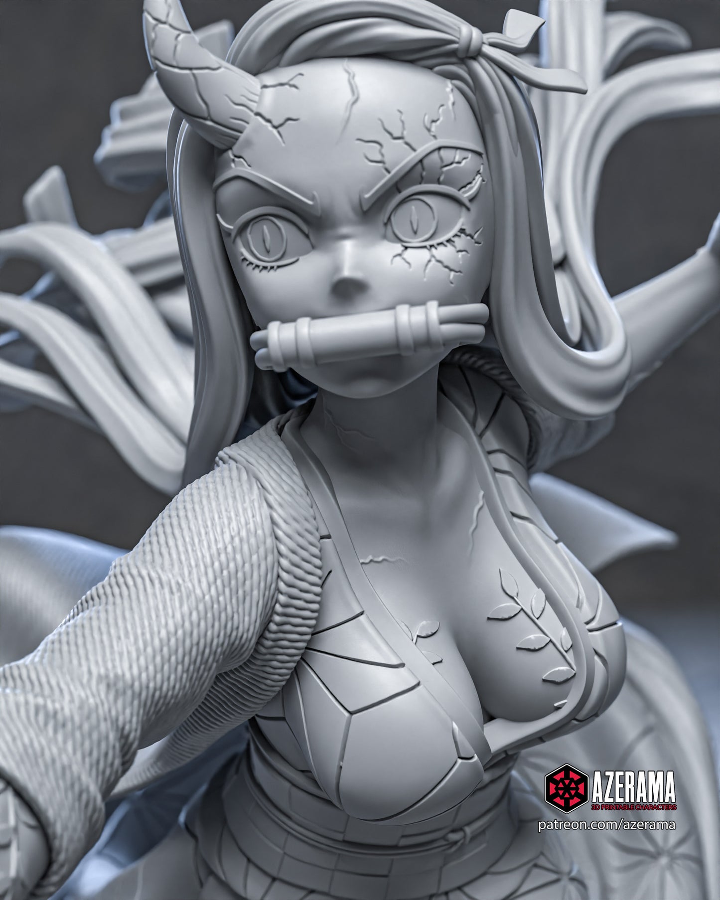 Nezuko - Unassembled and Unpainted Garage Kit - Model Designed by Azerama