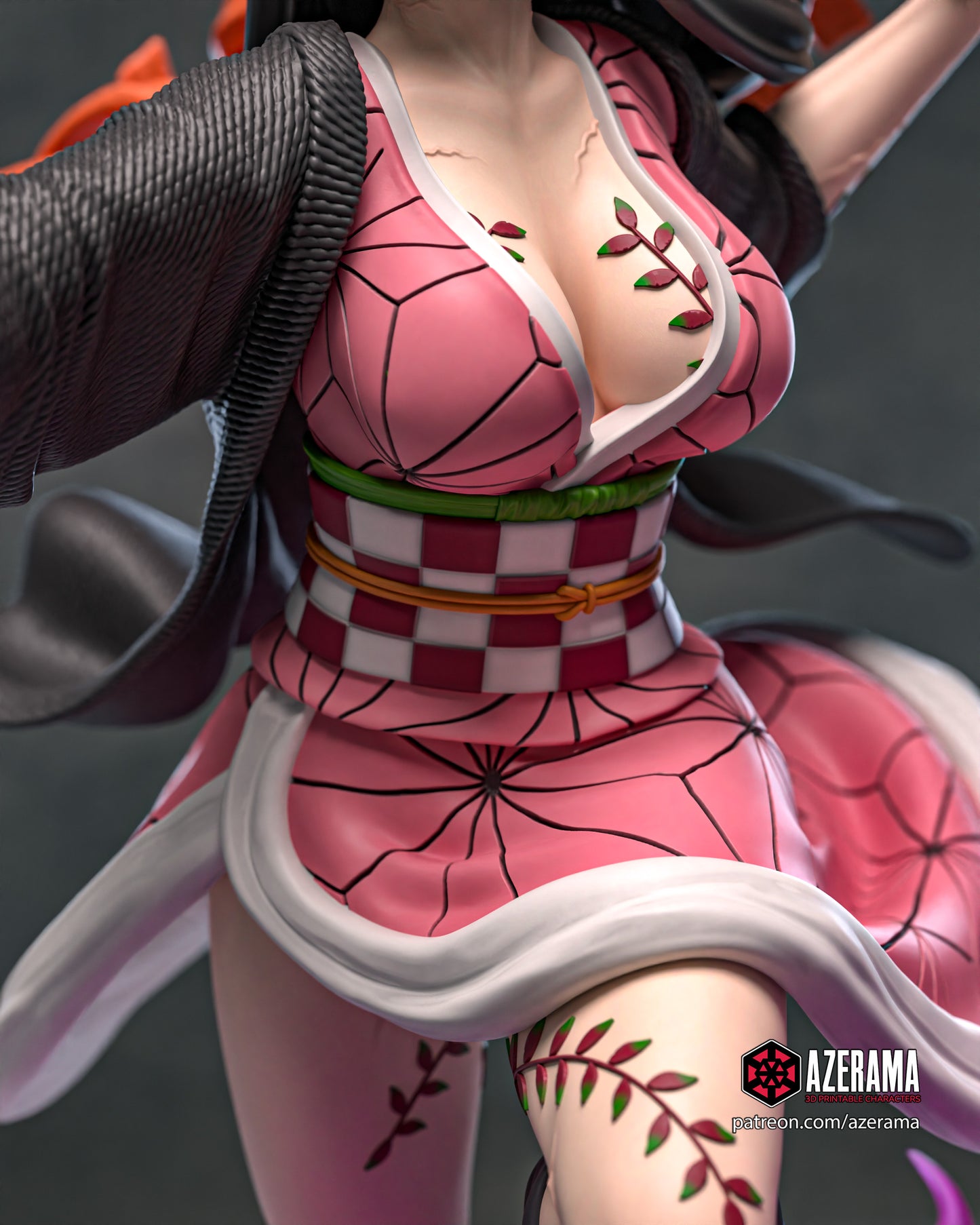 Nezuko - Unassembled and Unpainted Garage Kit - Model Designed by Azerama