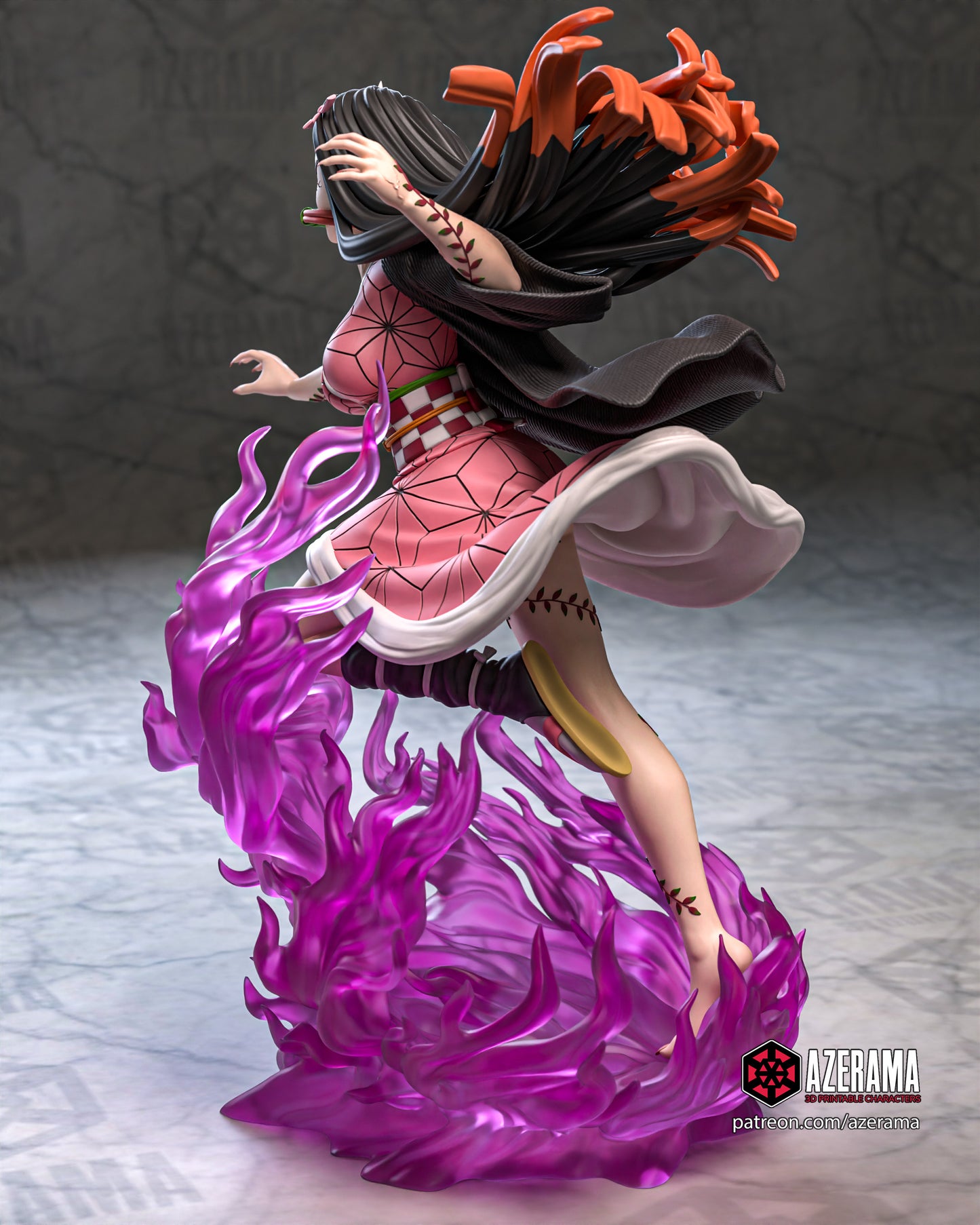 Nezuko - Unassembled and Unpainted Garage Kit - Model Designed by Azerama