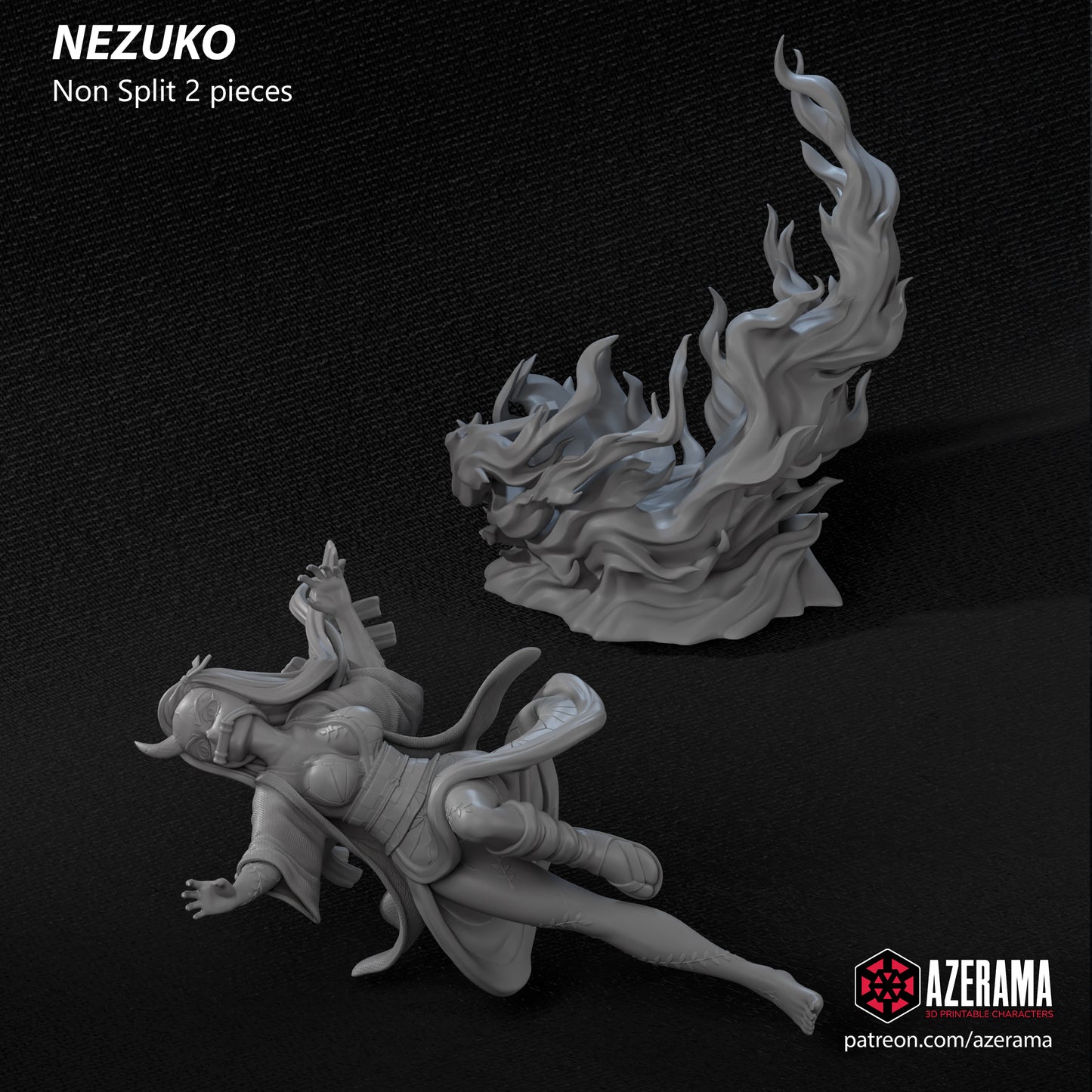 Nezuko - Unassembled and Unpainted Garage Kit - Model Designed by Azerama