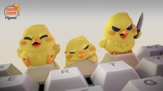 NomNom KeyCaps - UNPAINTED - Model Designed by NomNom Figures