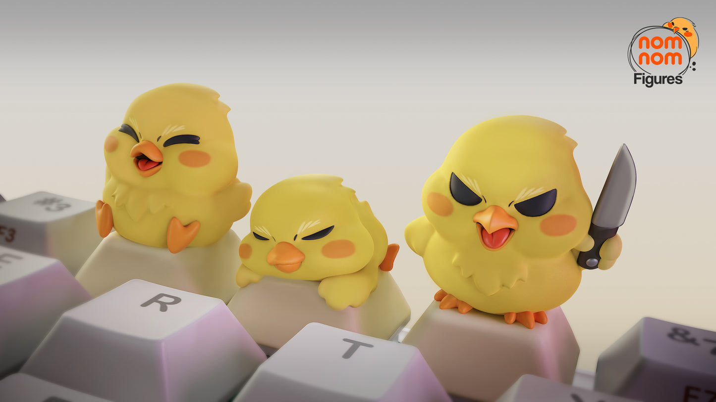 NomNom KeyCaps - UNPAINTED - Model Designed by NomNom Figures