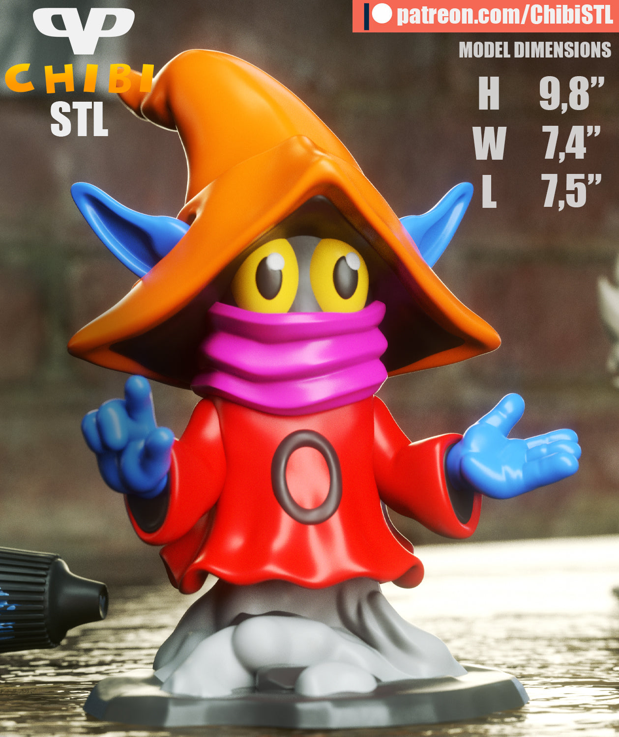 Orko - Unassembled and Unpainted Garage Kit - Model Designed by ChibiSTL