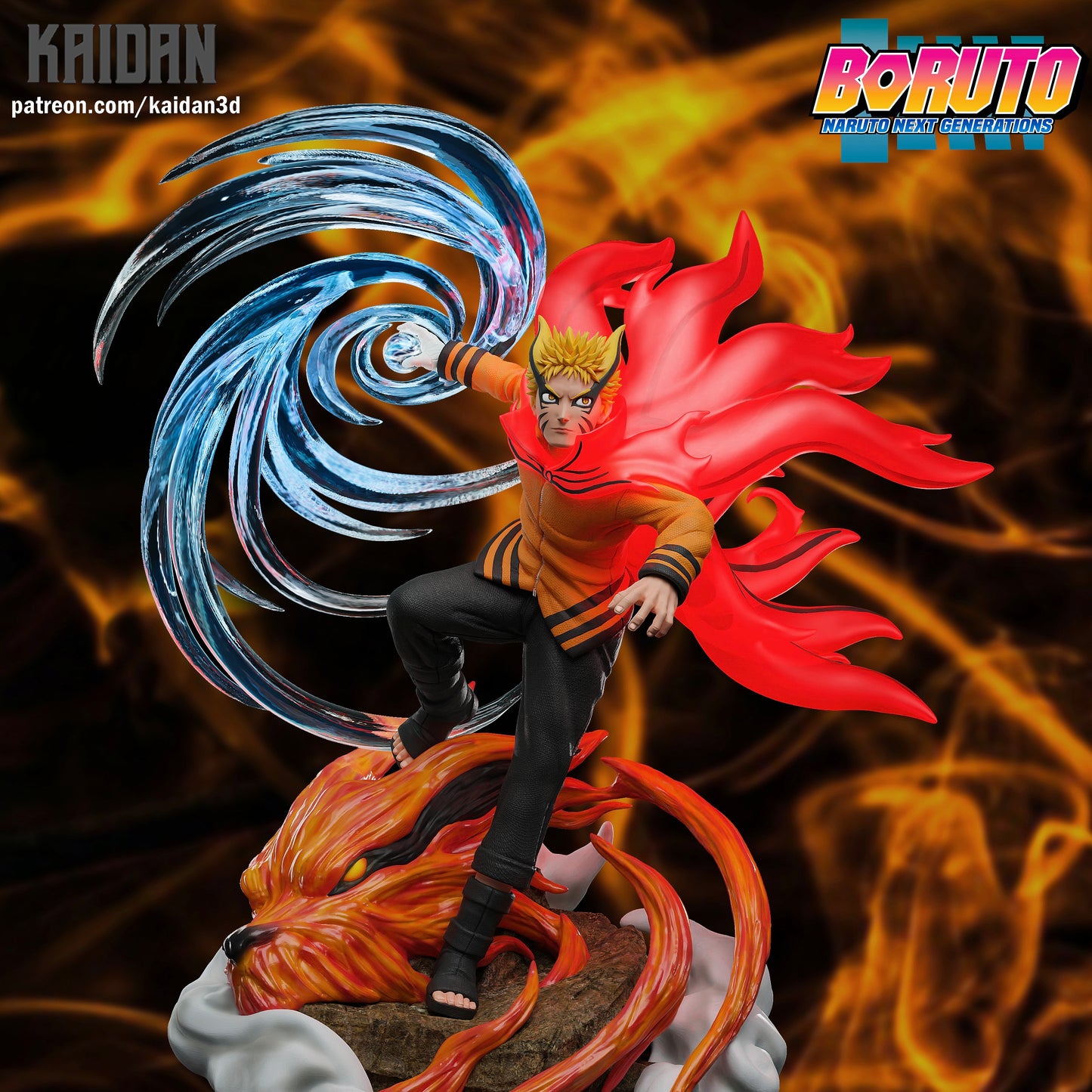 Naruto Bayron Mode - Unassembled and Unpainted Garage Kit - Model Designed by Kaidan3D