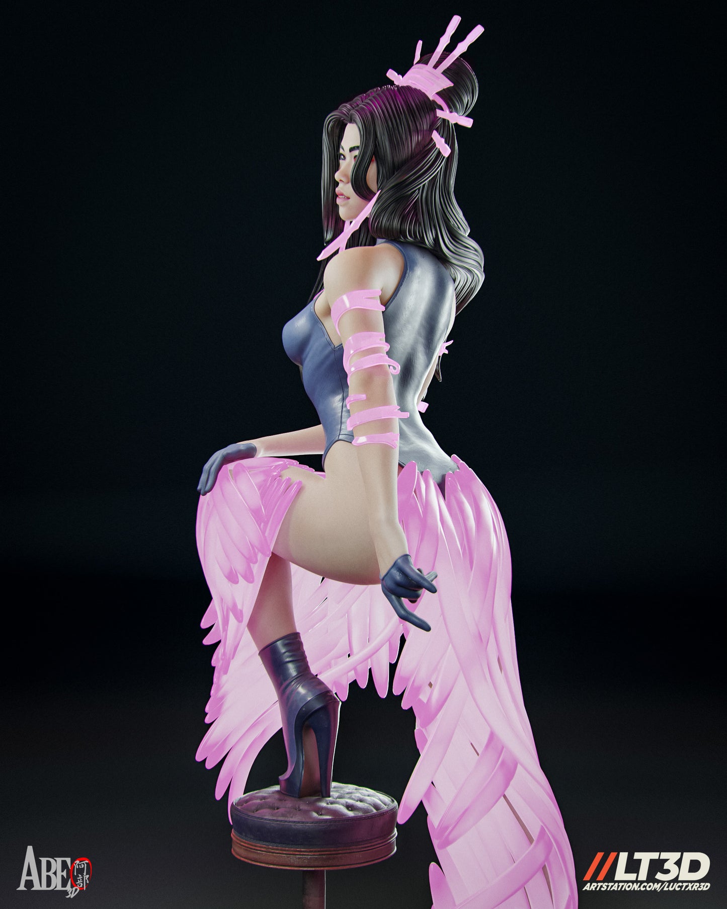 Hellfire Gala Psylocke - Unassembled and Unpainted Garage Kit - Model Designed by Abe3d/LT3D