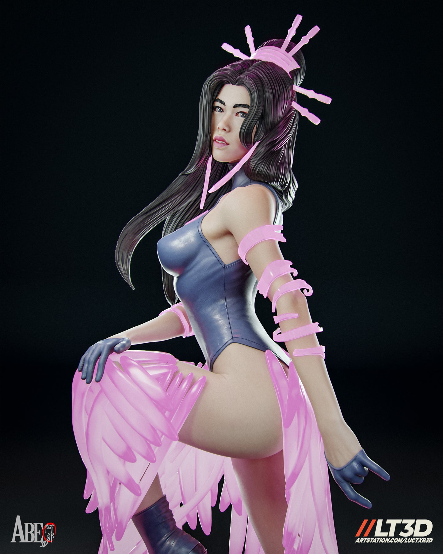 Hellfire Gala Psylocke - Unassembled and Unpainted Garage Kit - Model Designed by Abe3d/LT3D