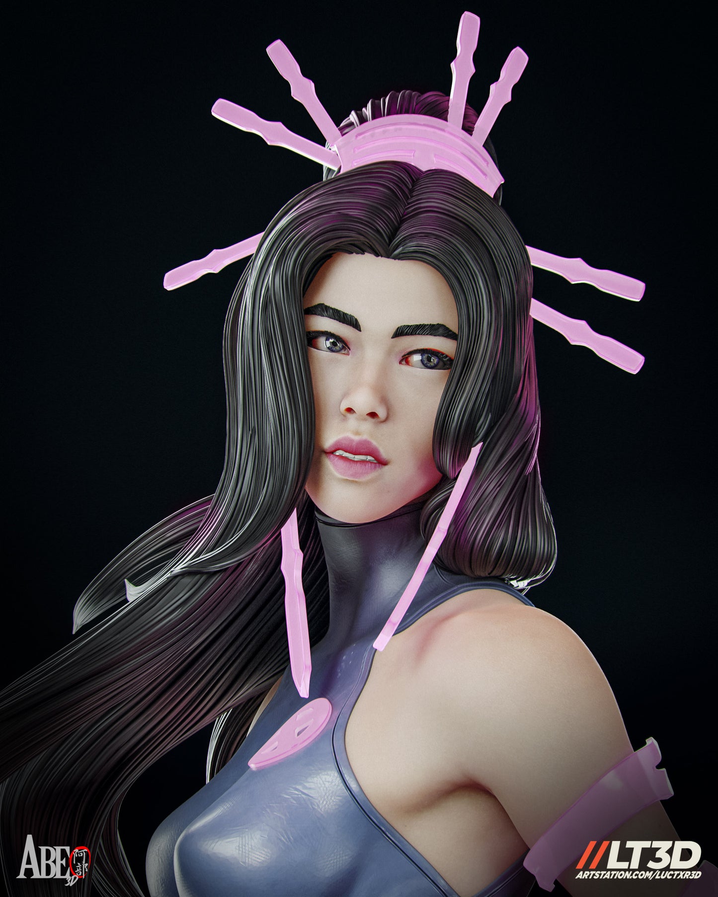 Hellfire Gala Psylocke - Unassembled and Unpainted Garage Kit - Model Designed by Abe3d/LT3D