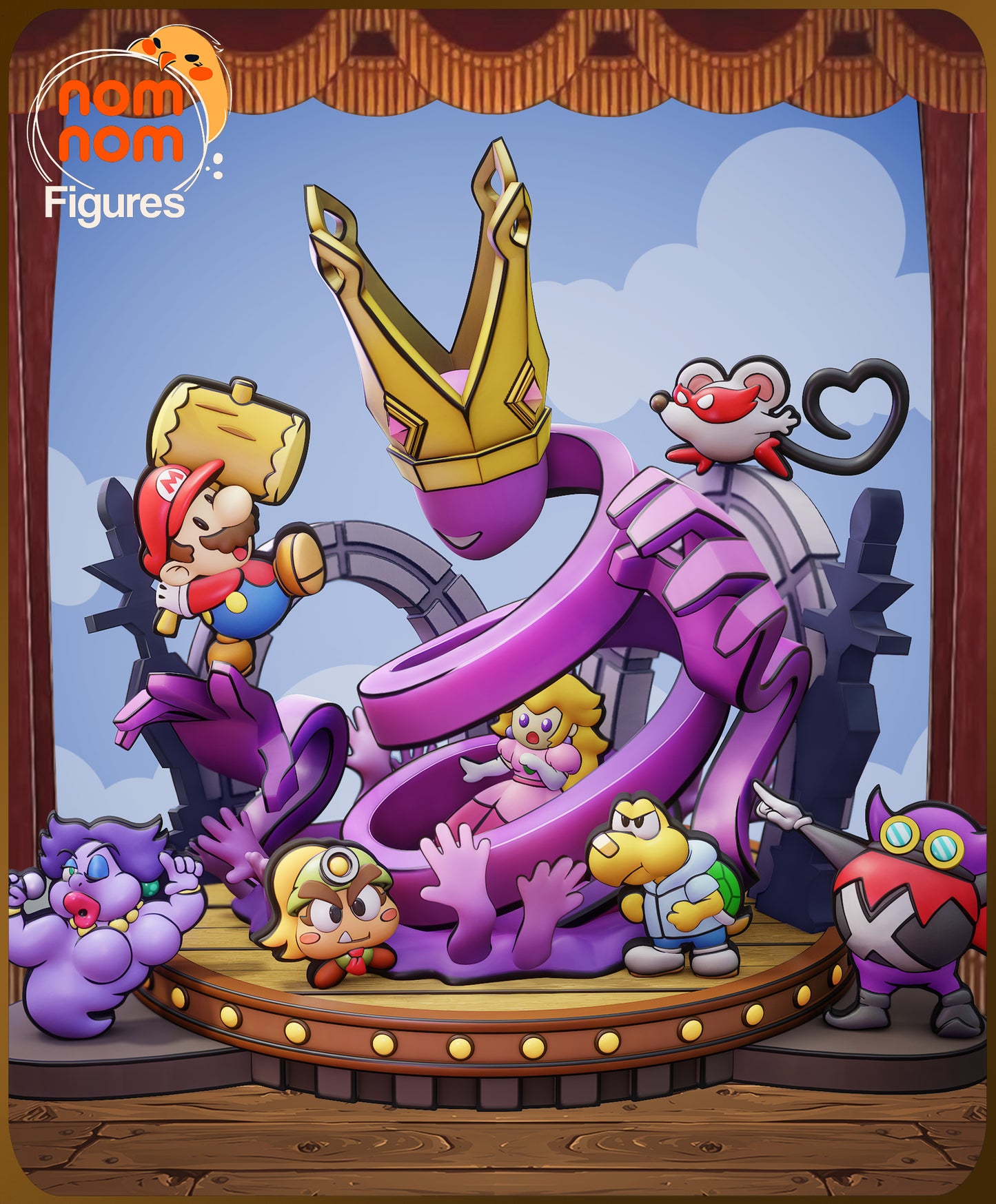 Chibi Paper Mario - Unassembled and Unpainted Garage Kit - Model Designed by NomNom Figures