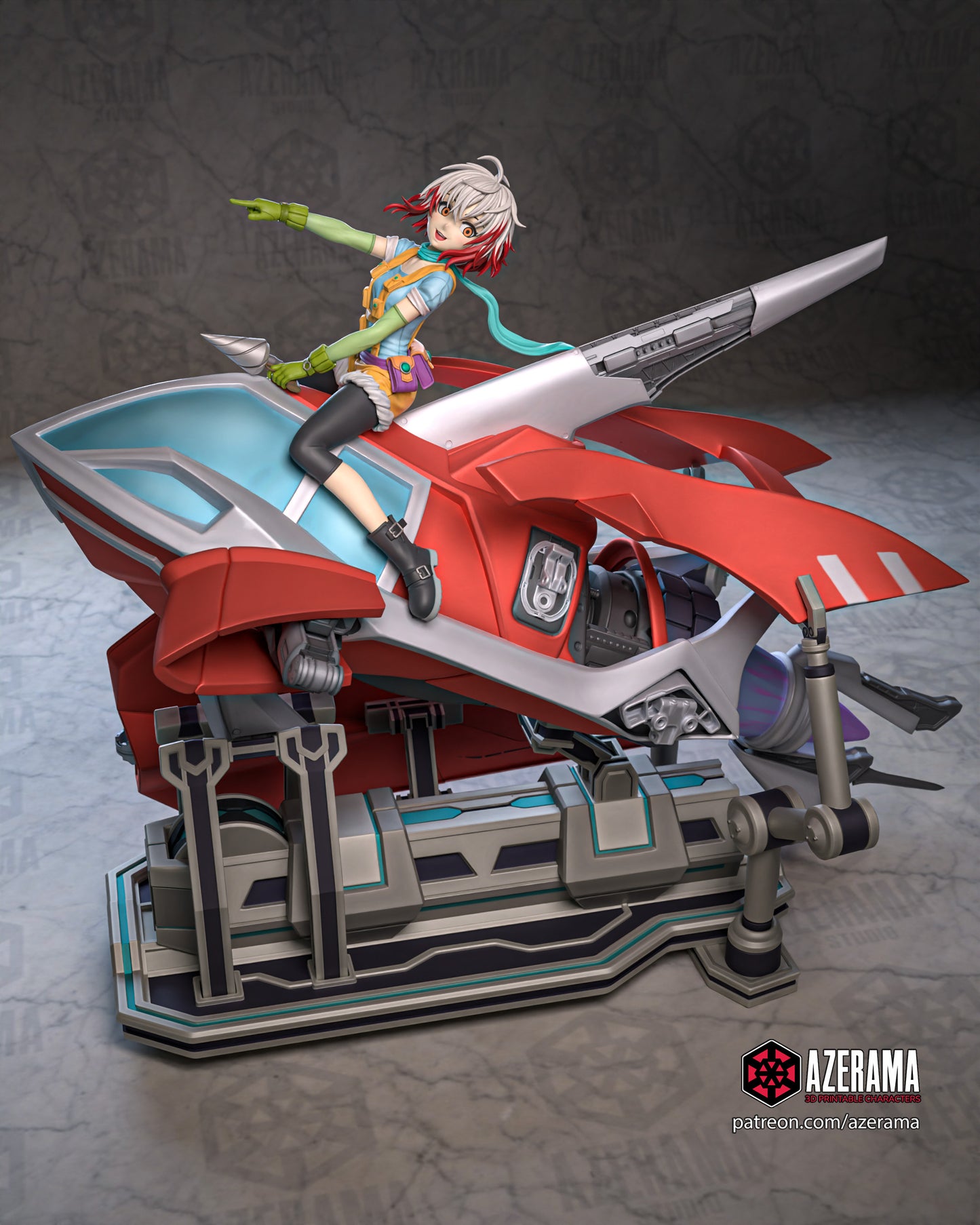 Pascal - Unassembled and Unpainted Garage Kit - Model Designed by Azerama