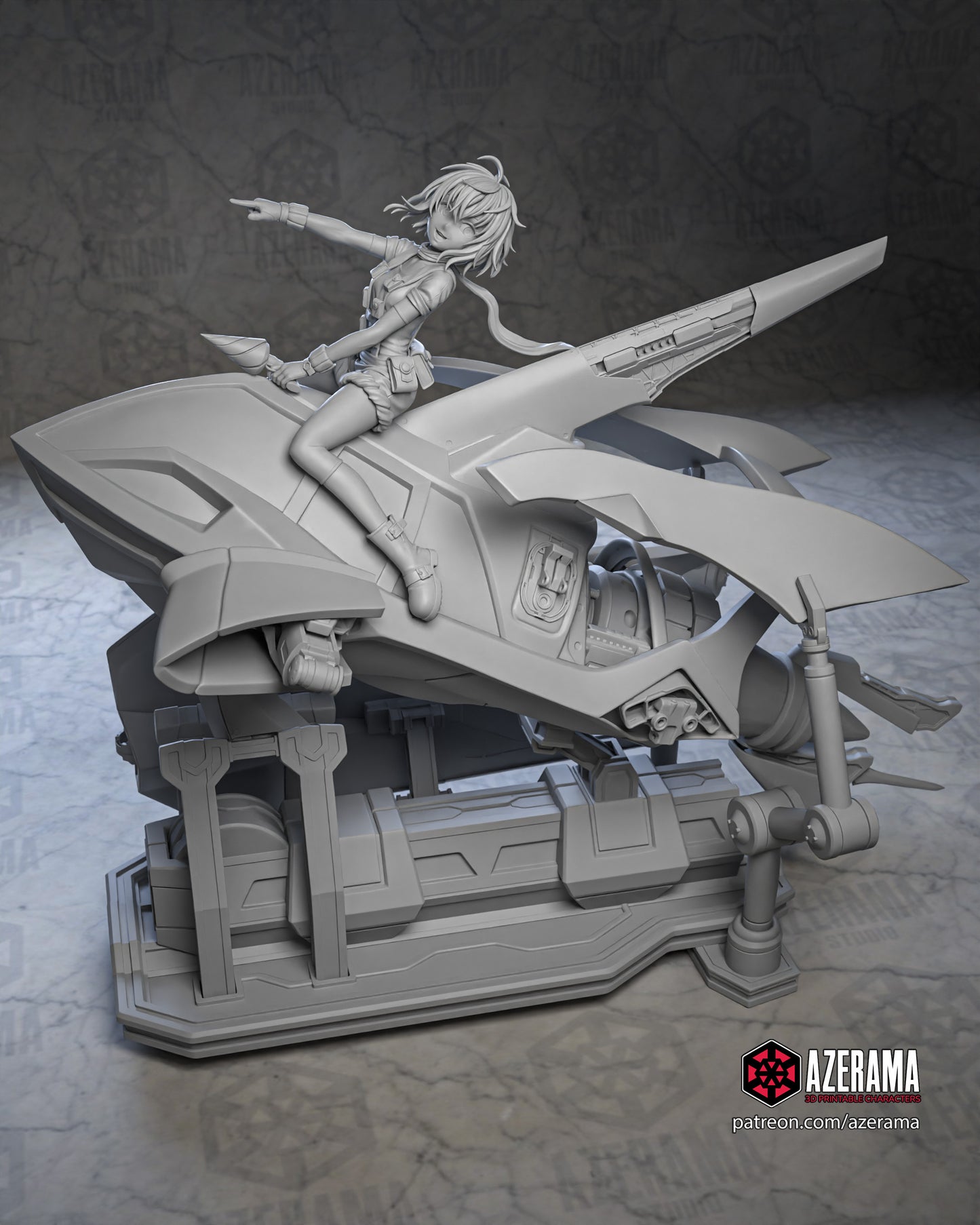 Pascal - Unassembled and Unpainted Garage Kit - Model Designed by Azerama