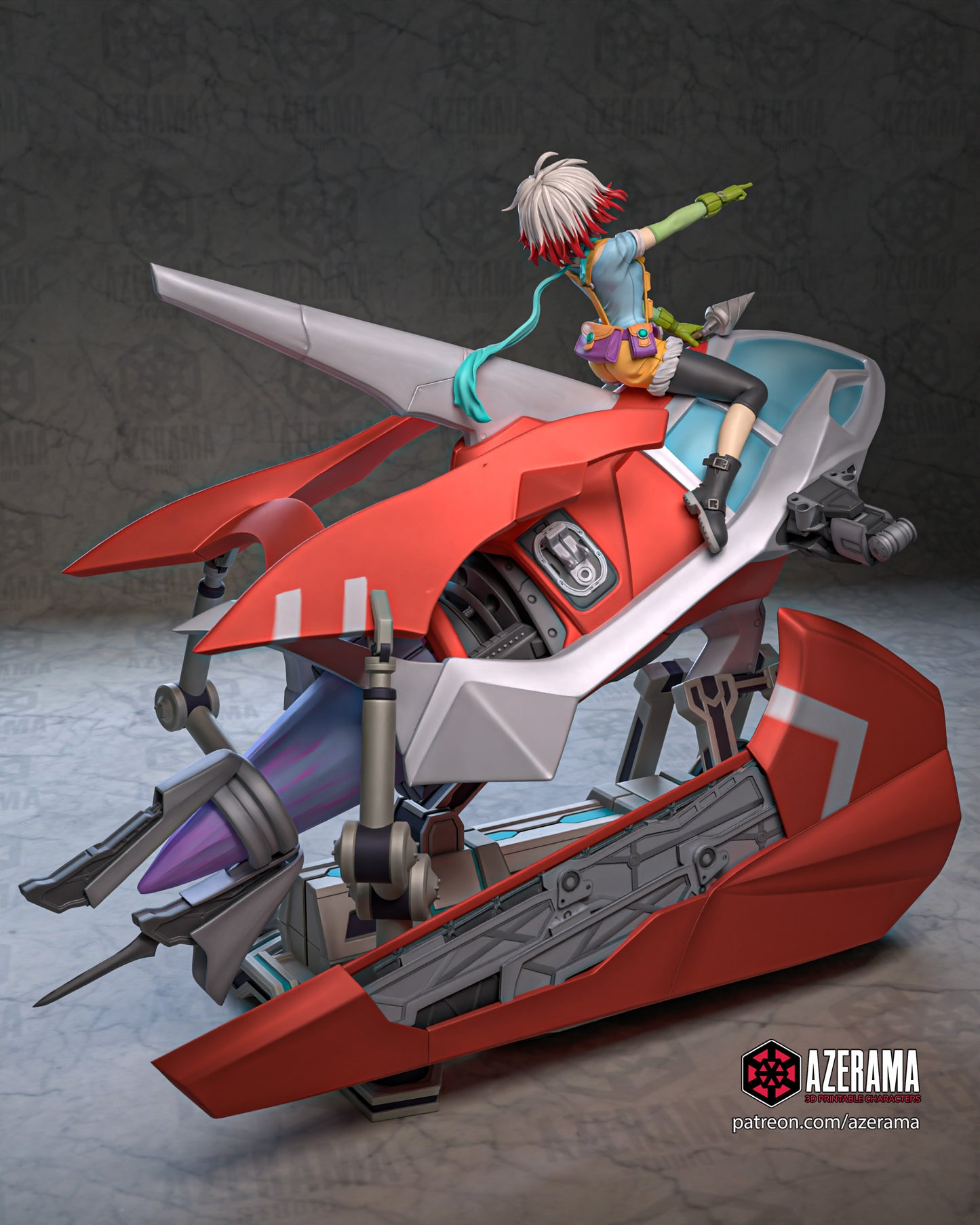 Pascal - Unassembled and Unpainted Garage Kit - Model Designed by Azerama