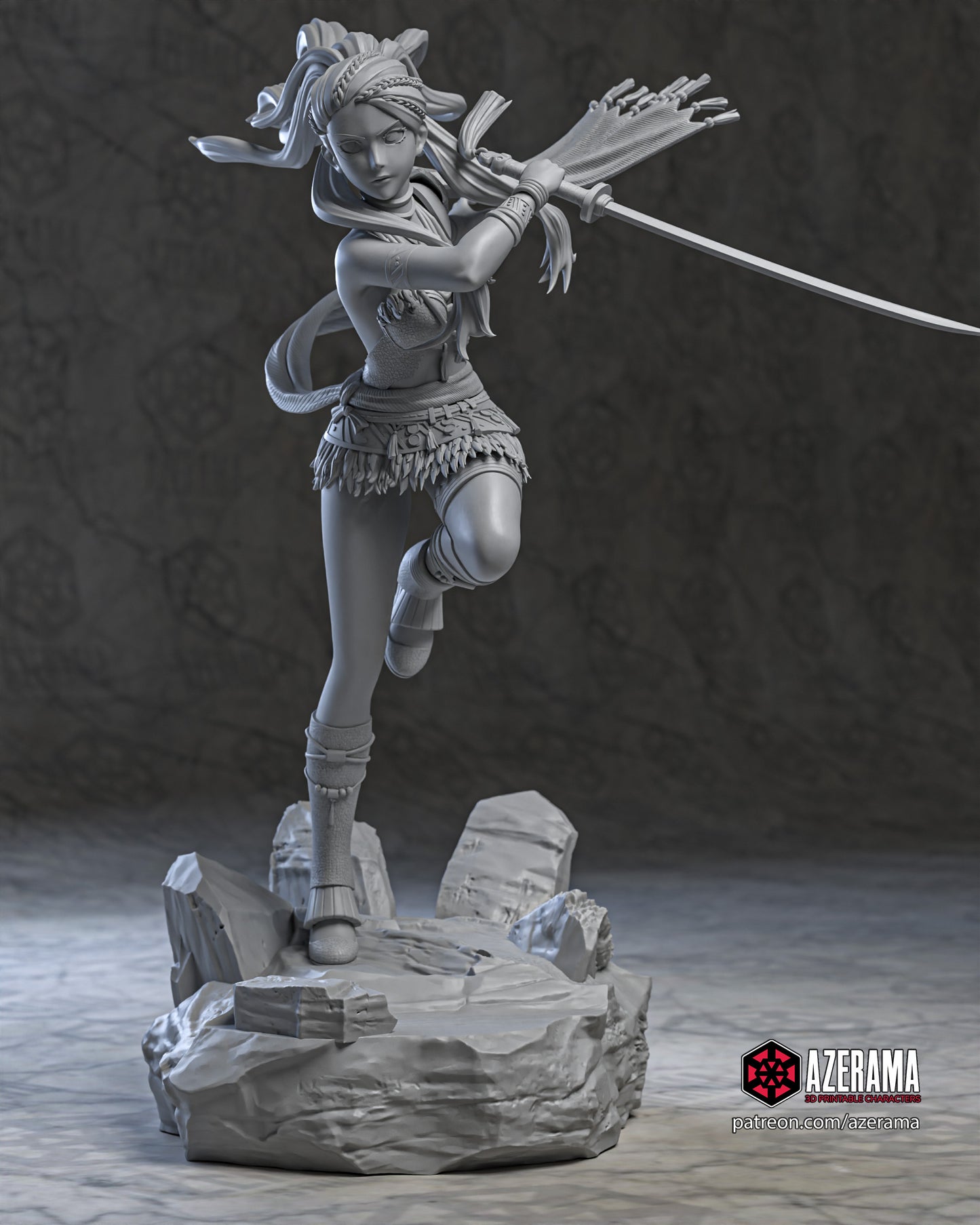 Petra - Unassembled and Unpainted Garage Kit - Model Designed by Azerama