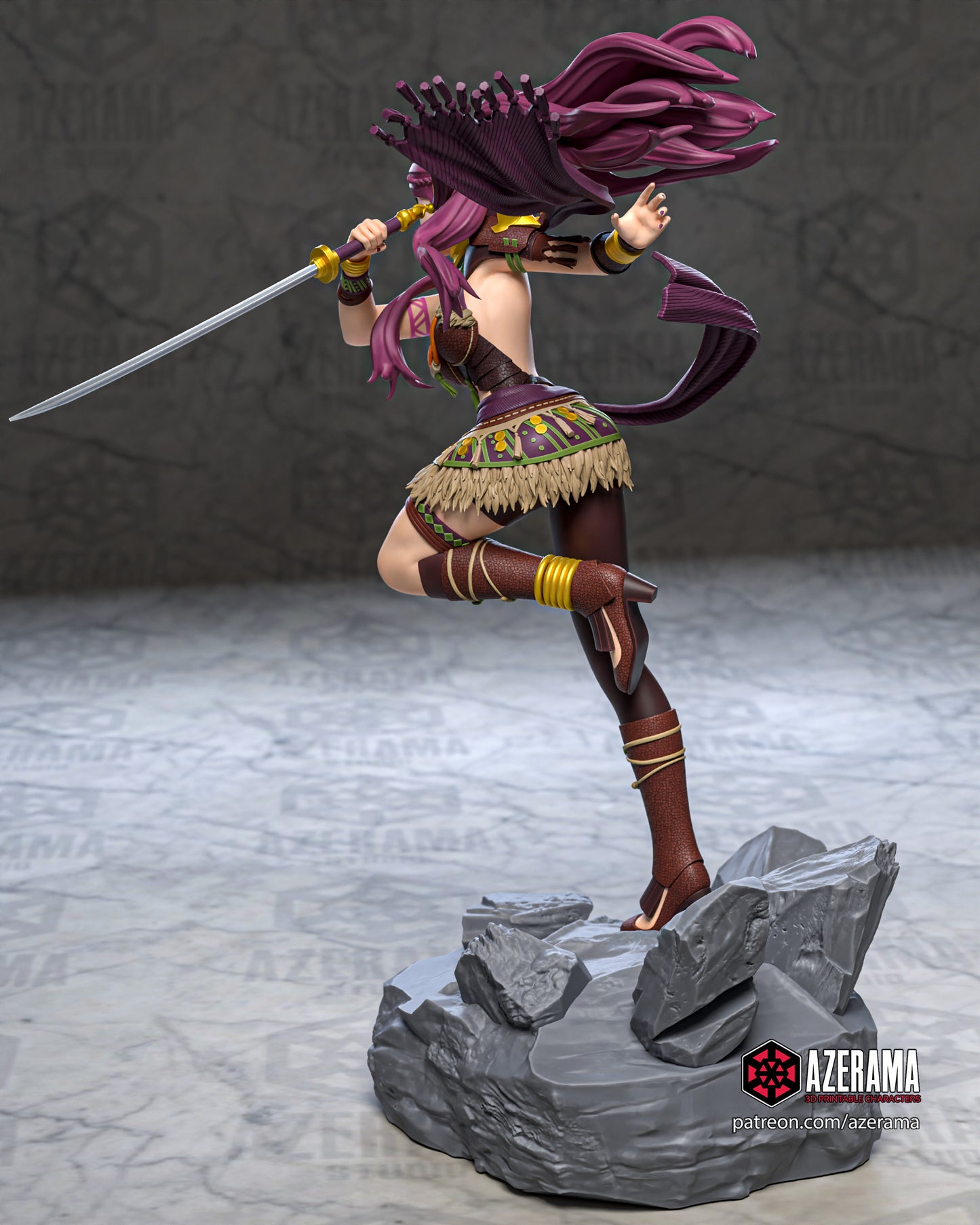 Petra - Unassembled and Unpainted Garage Kit - Model Designed by Azerama