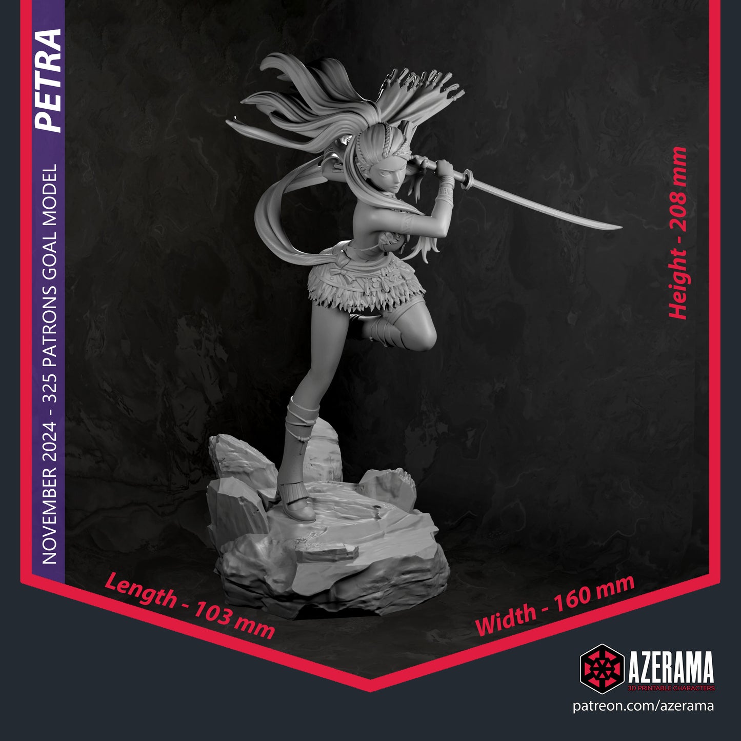 Petra - Unassembled and Unpainted Garage Kit - Model Designed by Azerama