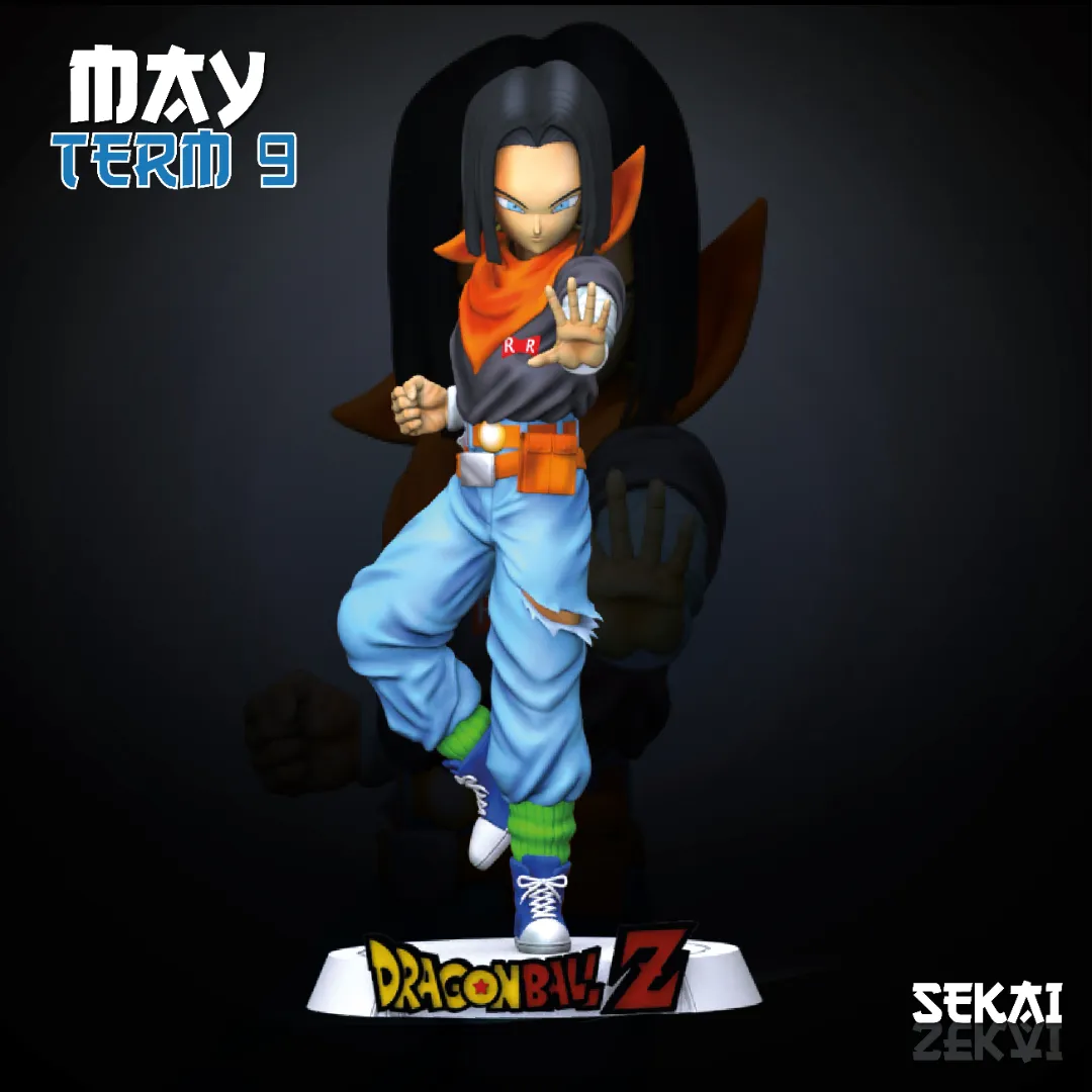 Android #17 and Android #18 - Unassembled and Unpainted Garage Kit - Model Designed by Sekai3D