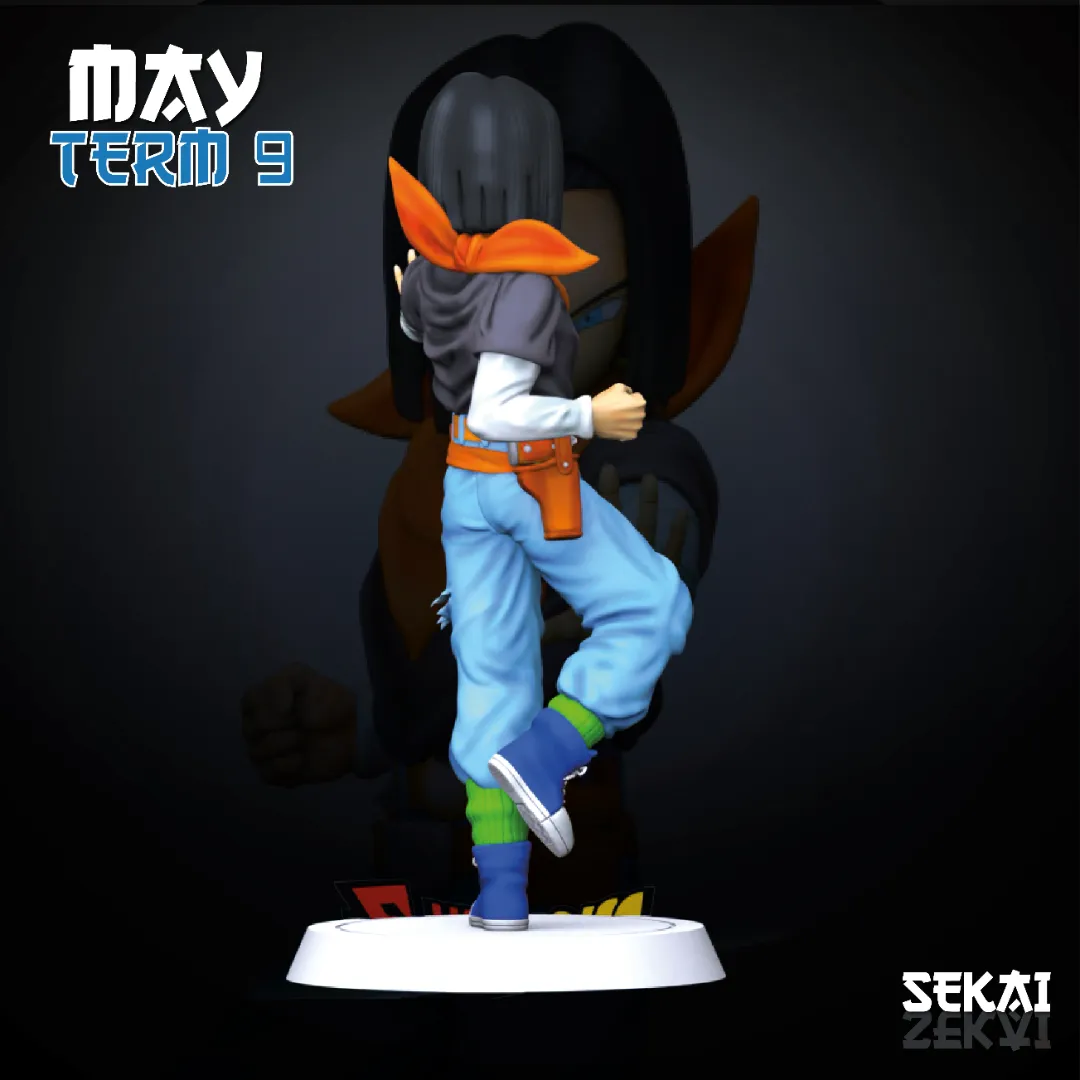 Android #17 and Android #18 - Unassembled and Unpainted Garage Kit - Model Designed by Sekai3D