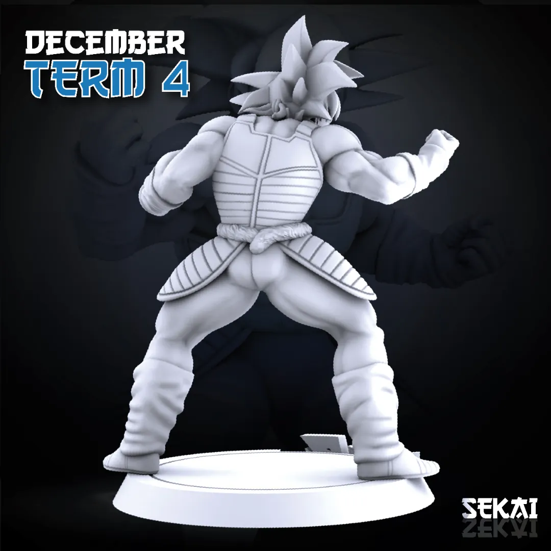 Bardock - Unassembled and Unpainted Garage Kit - Model Designed by Sekai3D