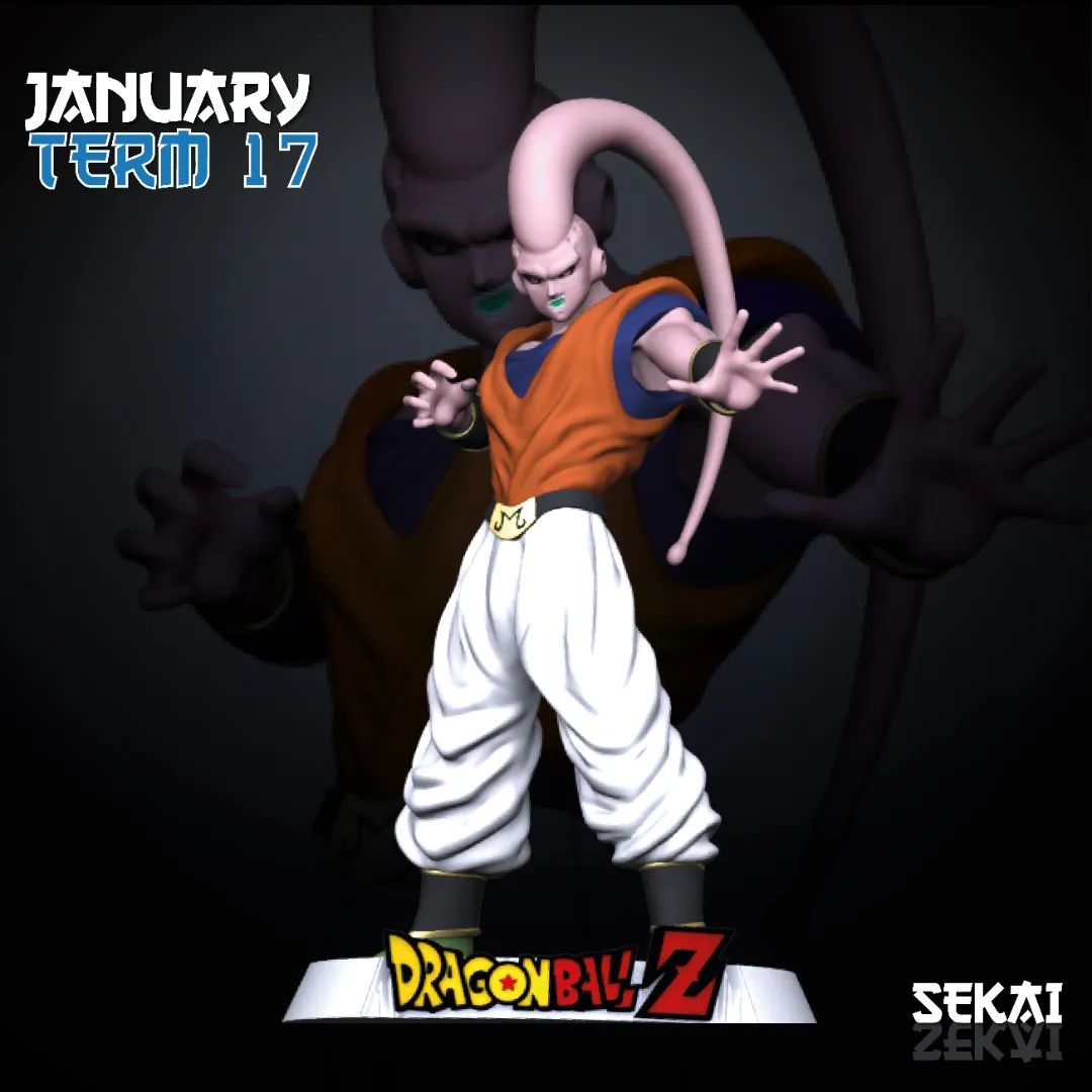 Super Buu (Gohan Absorbed) - Unassembled and Unpainted Garage Kit - Model Designed by Sekai3D