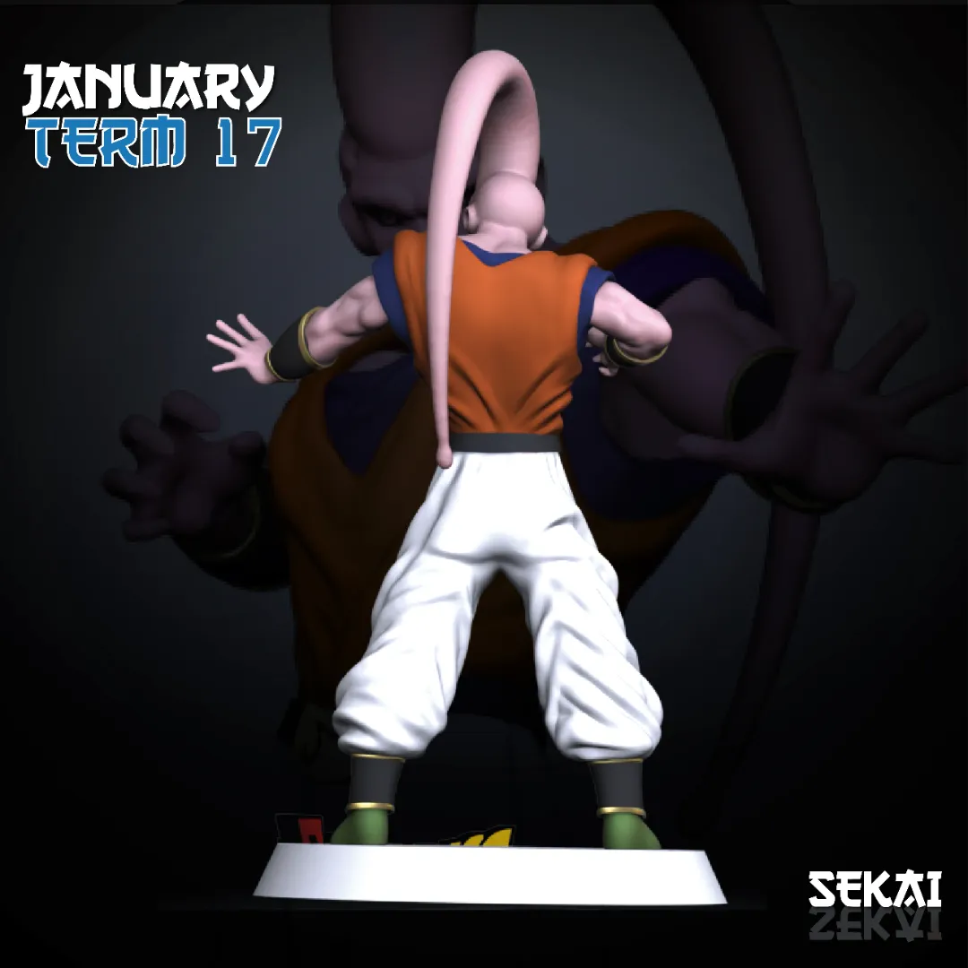 Super Buu (Gohan Absorbed) - Unassembled and Unpainted Garage Kit - Model Designed by Sekai3D