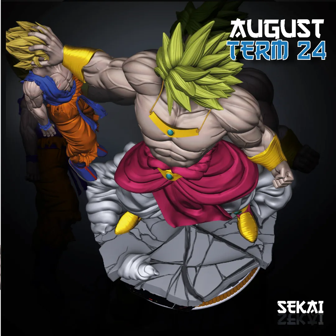 Goku vs Broly - Unassembled and Unpainted Garage Kit - Models Designed by Sekai3D