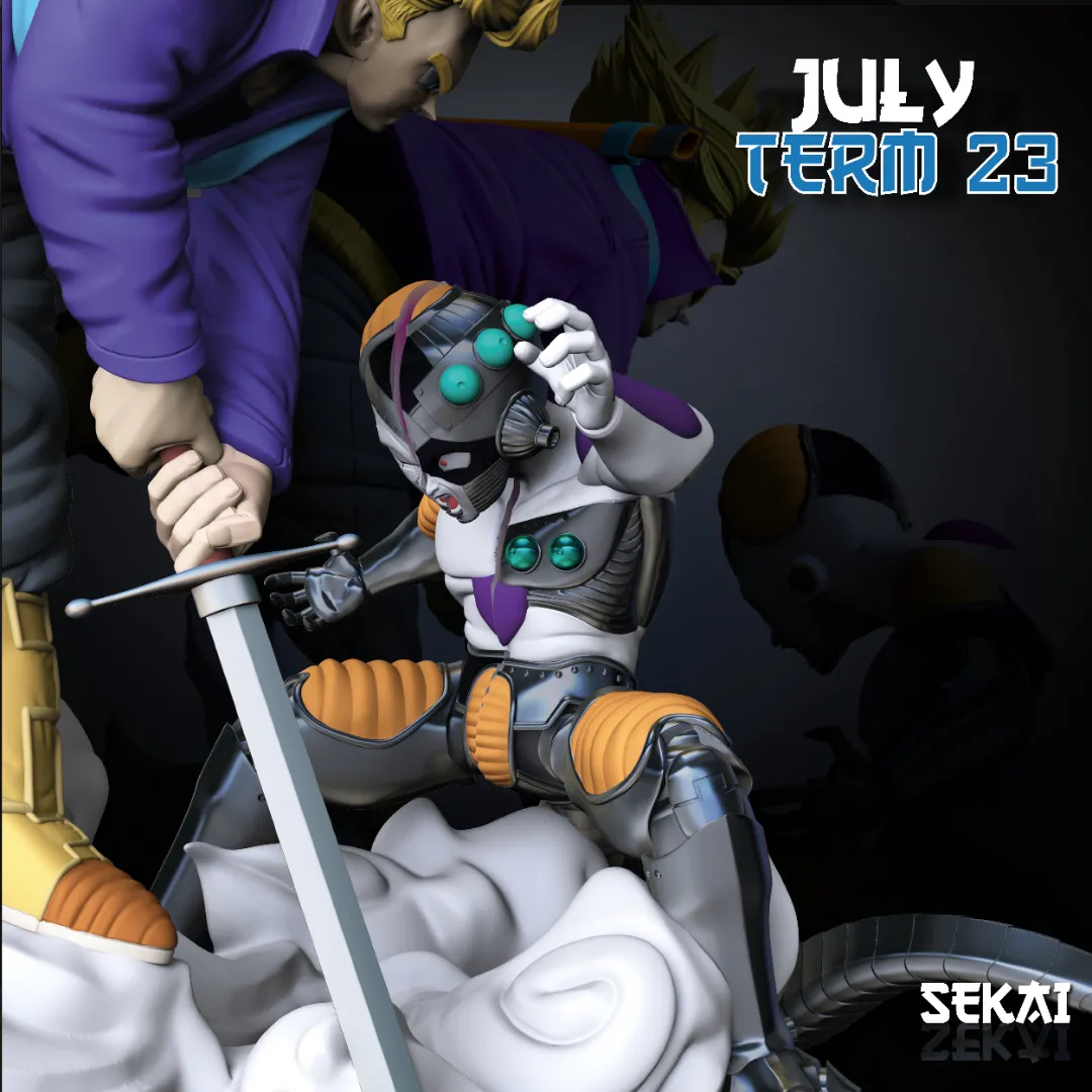 Trunks vs Frieza - Unassembled and Unpainted Garage Kit - Model Designed by Sekai3D