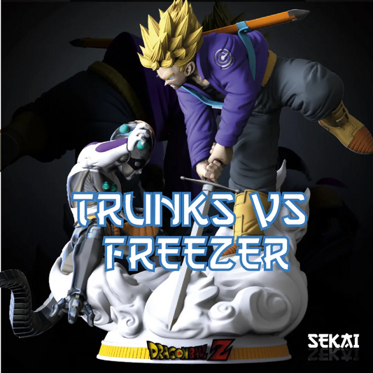 Trunks vs Frieza - Unassembled and Unpainted Garage Kit - Model Designed by Sekai3D