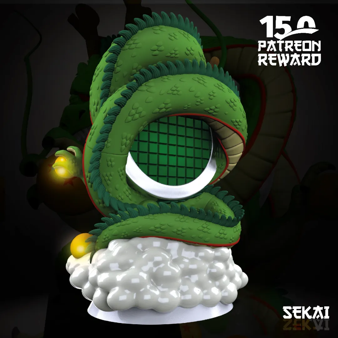 Shenron Diorama - Unassembled and Unpainted Garage Kit - Model Designed by Sekai3D