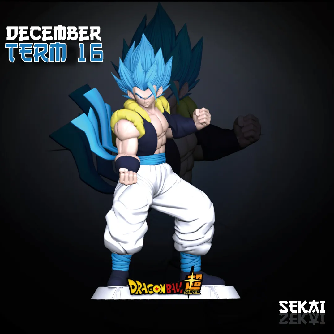 SSJ Blue Gogeta - Unassembled and Unpainted Garage Kit - Model Designed by Sekai3d