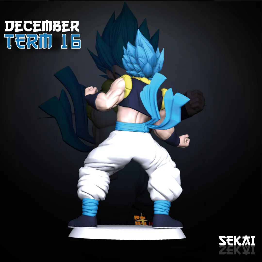 SSJ Blue Gogeta - Unassembled and Unpainted Garage Kit - Model Designed by Sekai3d