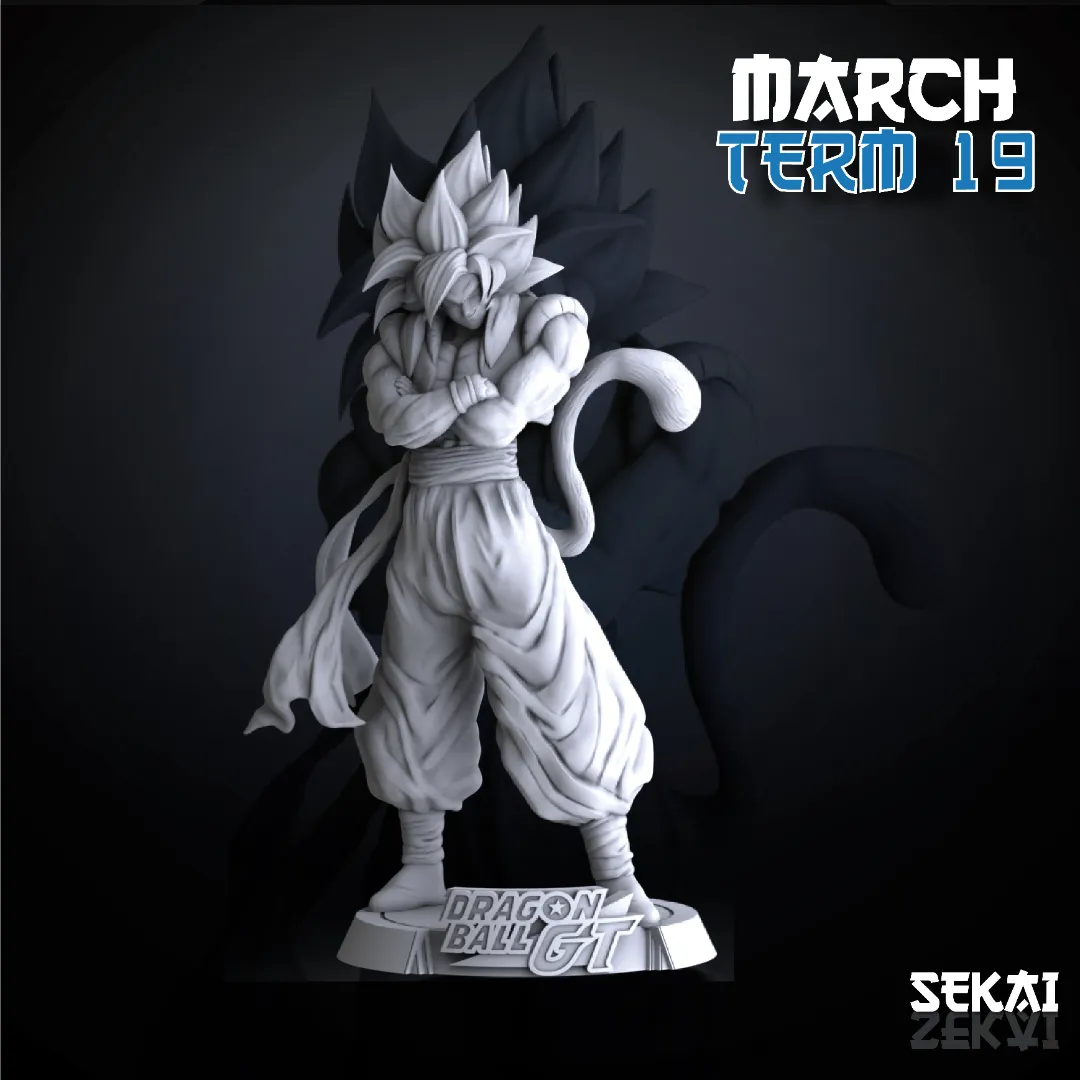 SSJ4 Gogeta - Unassembled and Unpainted Garage Kit - Model Designed by Sekai3D