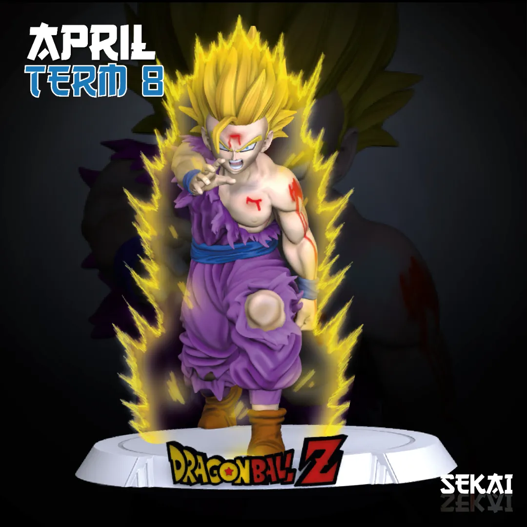 SSJ2 Teen Gohan - Unassembled and Unpainted Garage Kit - Model Designed by Sekai3D