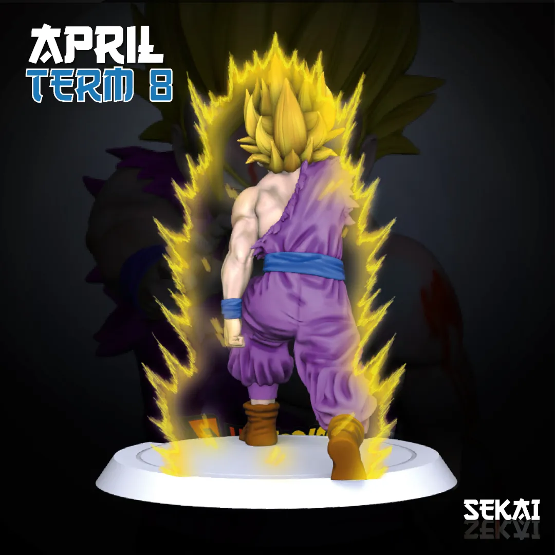 SSJ2 Teen Gohan - Unassembled and Unpainted Garage Kit - Model Designed by Sekai3D