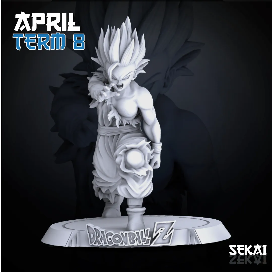 SSJ2 Teen Gohan - Unassembled and Unpainted Garage Kit - Model Designed by Sekai3D