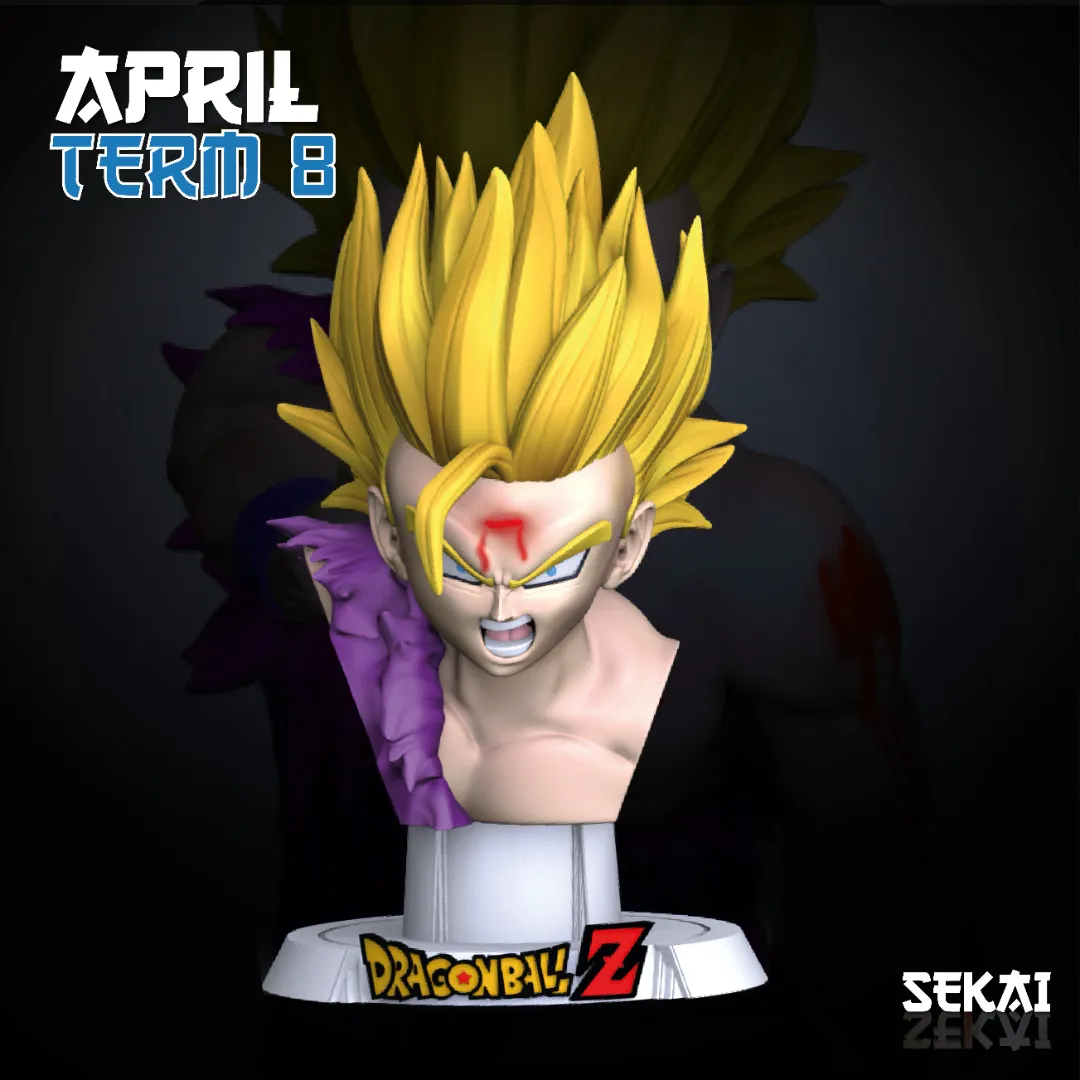 SSJ2 Teen Gohan - Unassembled and Unpainted Garage Kit - Model Designed by Sekai3D