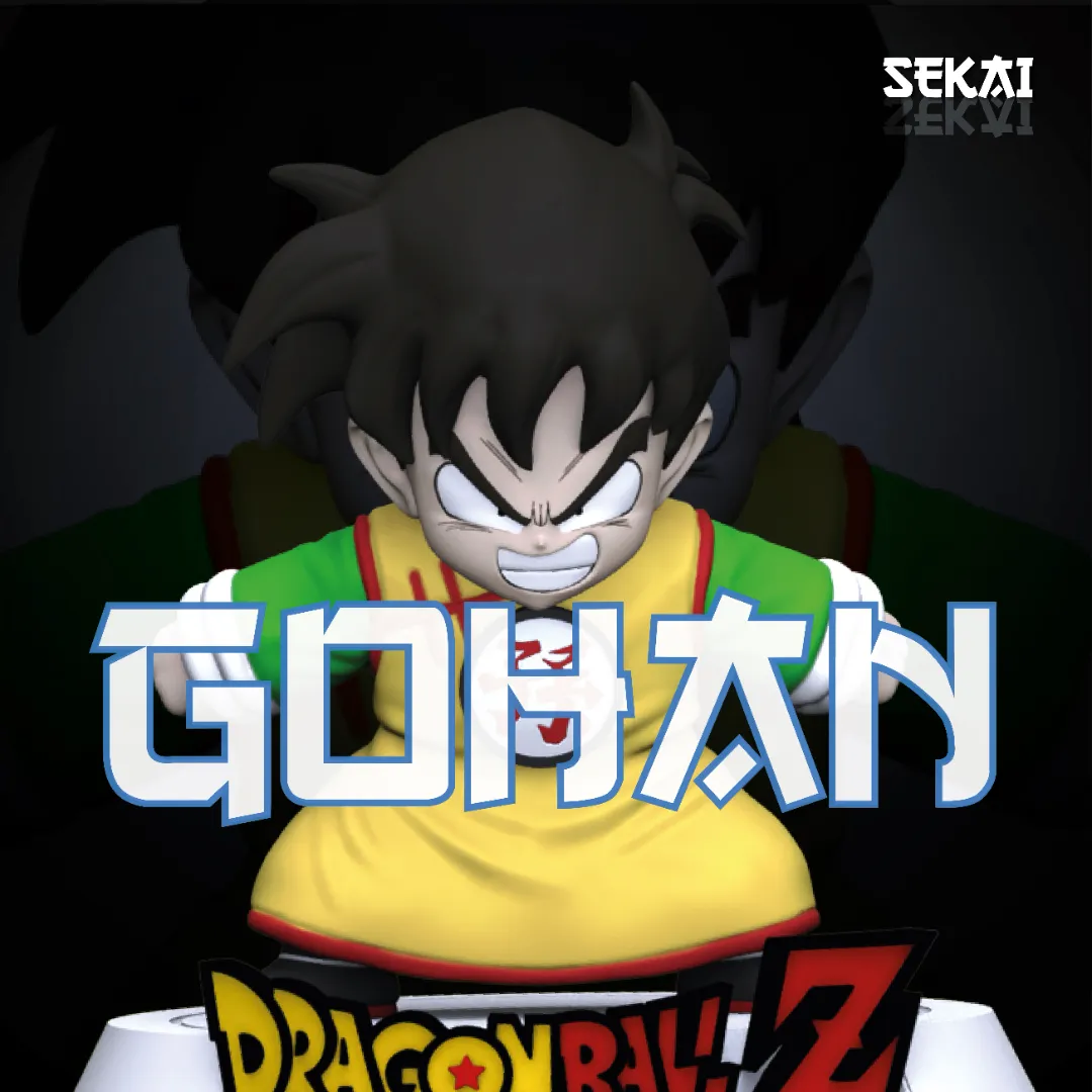 Kid Gohan - Unassembled and Unpainted Garage Kit - Model Designed by Sekai 3D