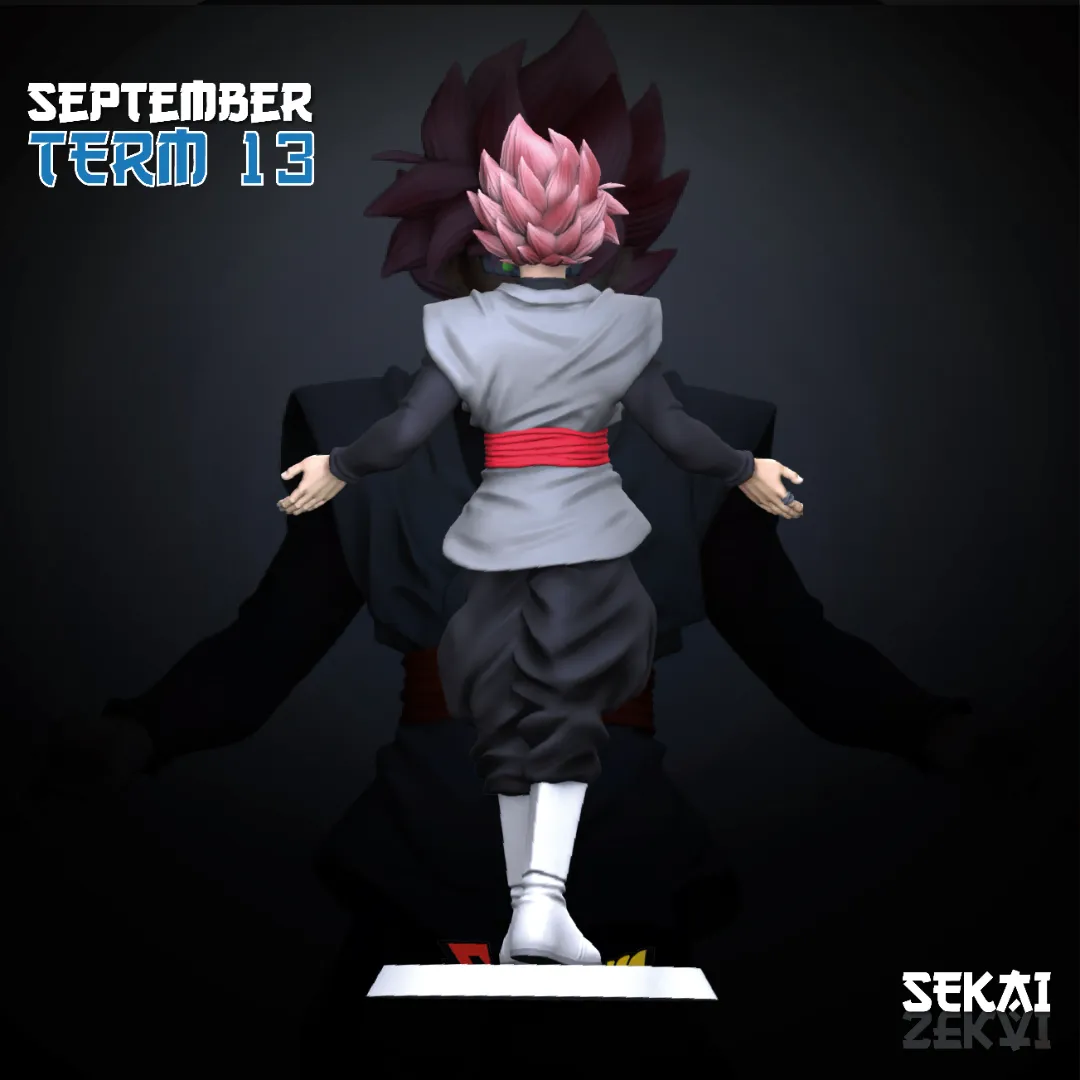 SSJ Rose Goku Black - Unassembled and Unpainted Garage Kit - Model Designed by Sekai3D