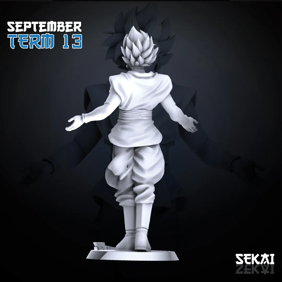 SSJ Rose Goku Black - Unassembled and Unpainted Garage Kit - Model Designed by Sekai3D