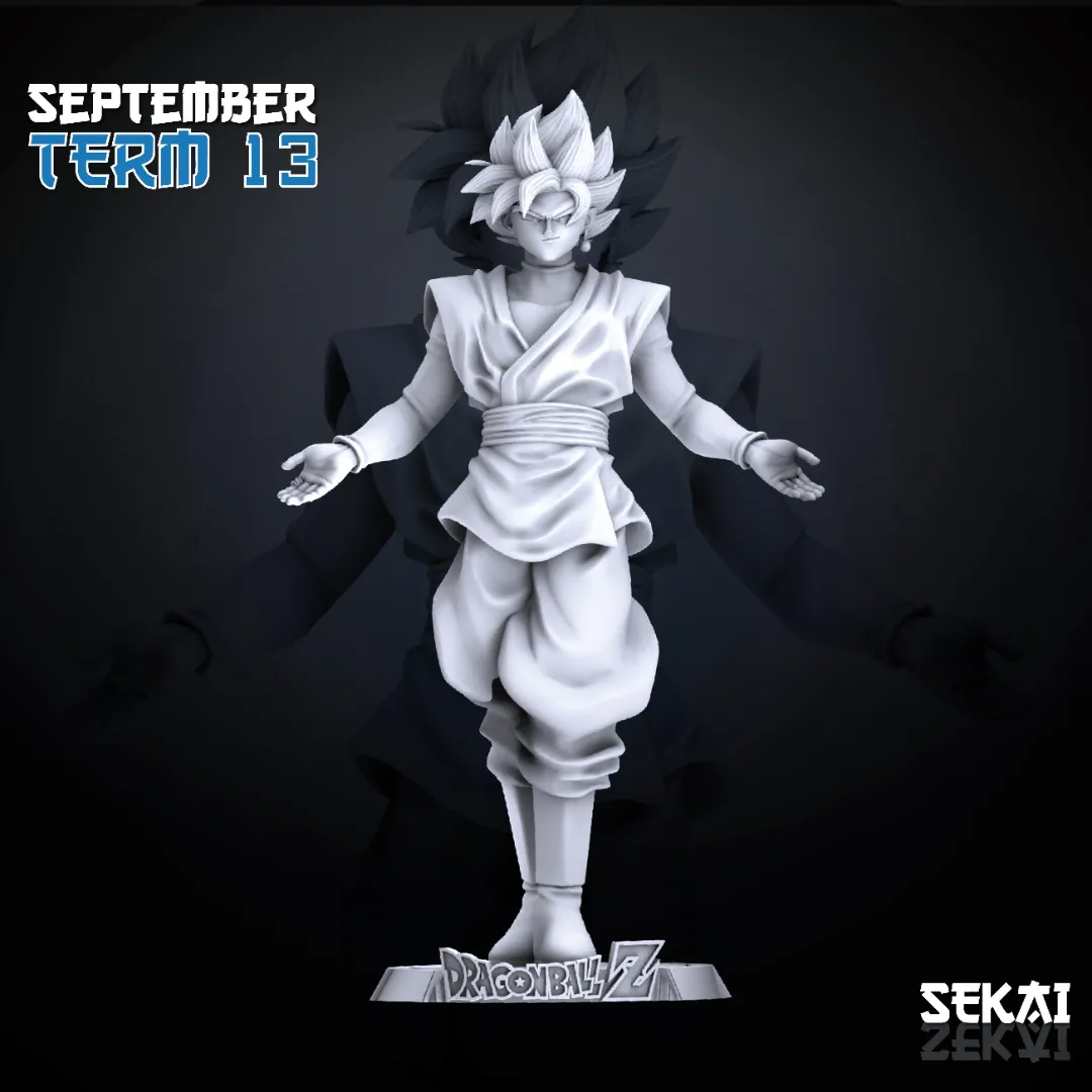SSJ Rose Goku Black - Unassembled and Unpainted Garage Kit - Model Designed by Sekai3D