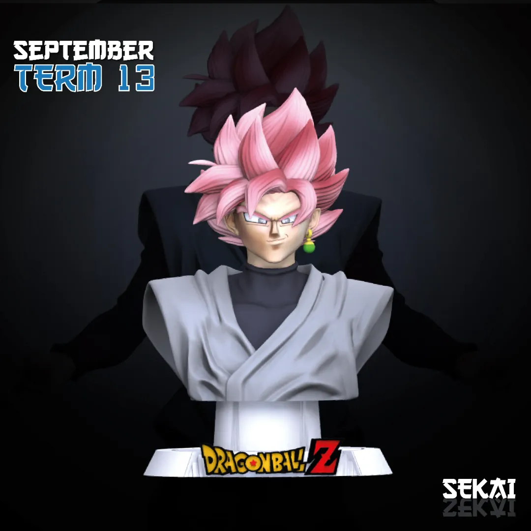 SSJ Rose Goku Black - Unassembled and Unpainted Garage Kit - Model Designed by Sekai3D