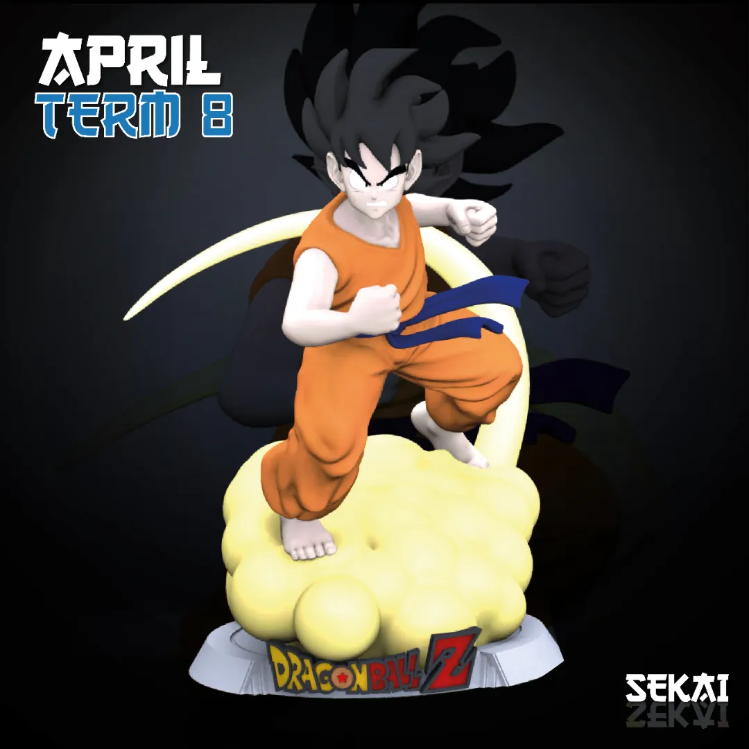 Goku - Unassembled and Unpainted Garage Kit - Model Designed by Sekai3D