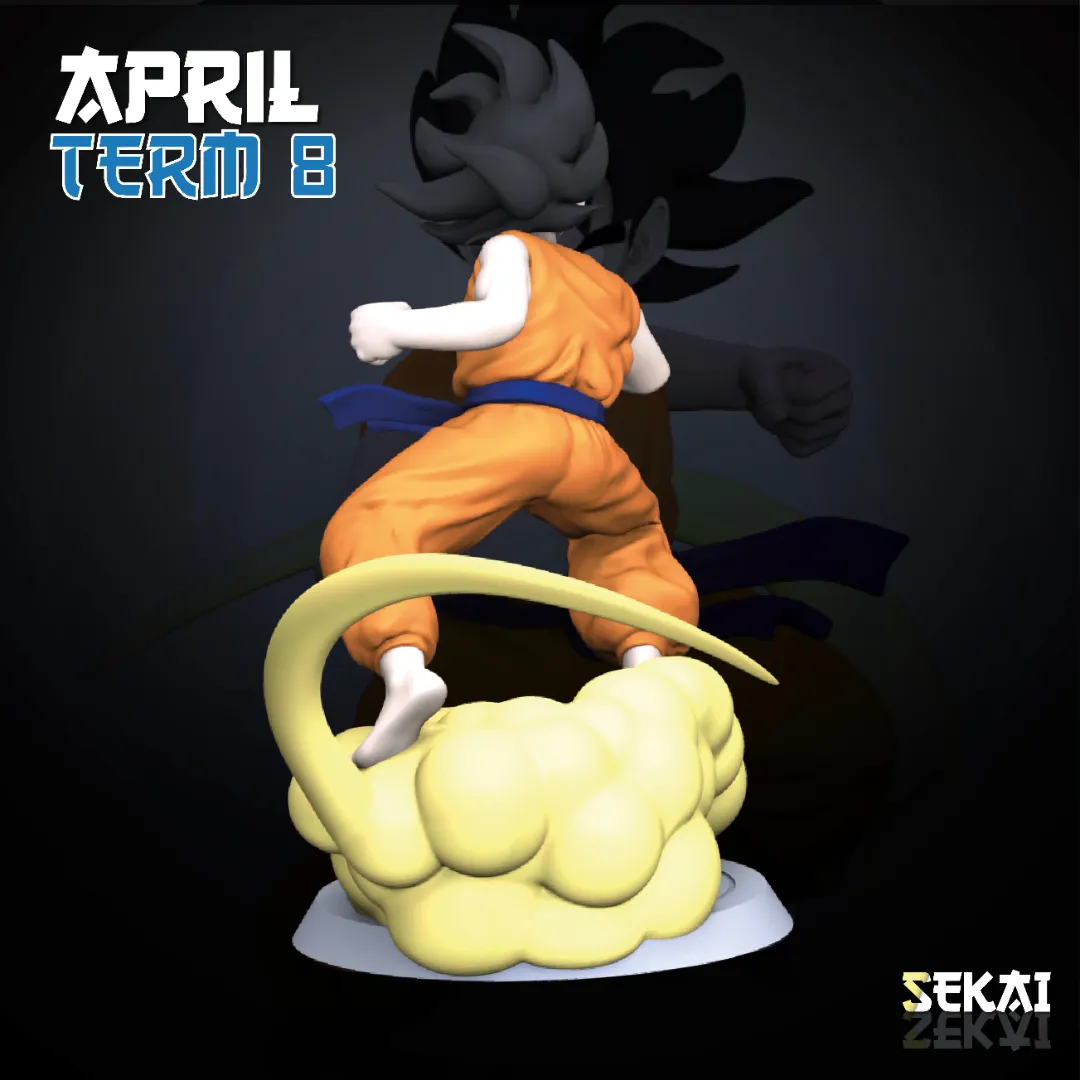 Goku - Unassembled and Unpainted Garage Kit - Model Designed by Sekai3D