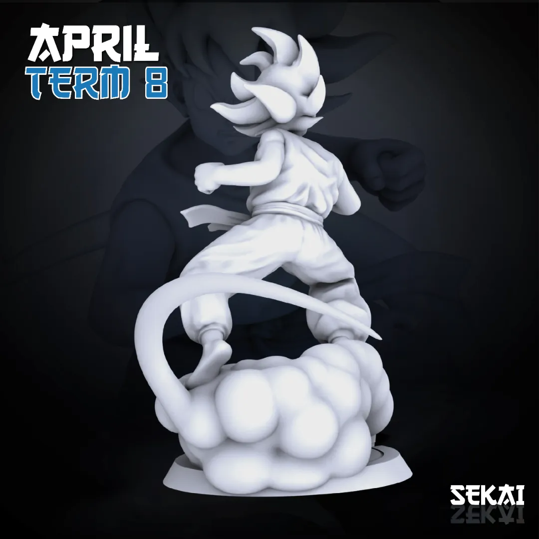 Goku - Unassembled and Unpainted Garage Kit - Model Designed by Sekai3D