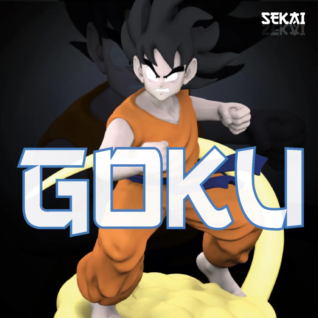 Goku - Unassembled and Unpainted Garage Kit - Model Designed by Sekai3D